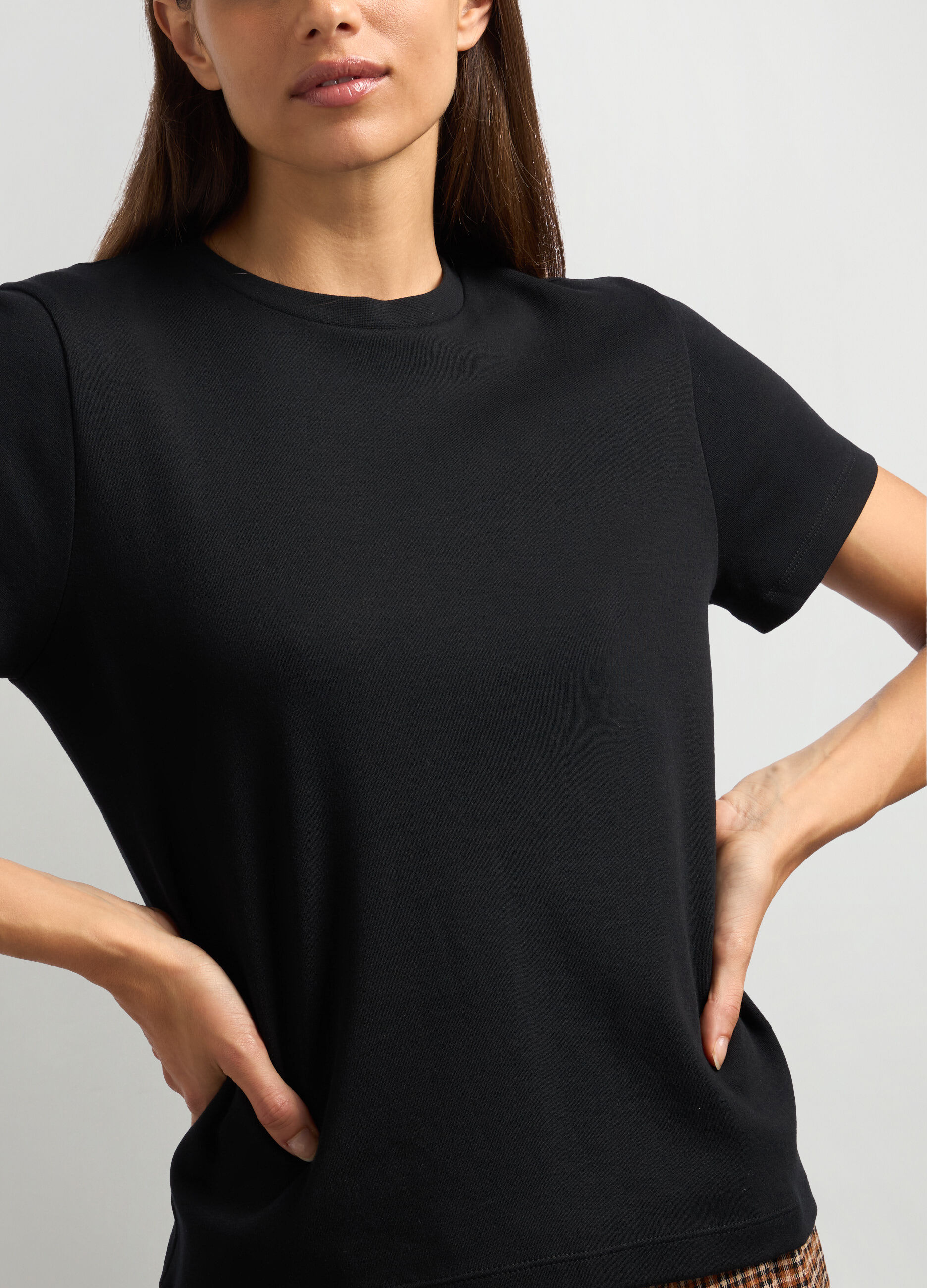T-shirt in interlock di puro cotone donna_2