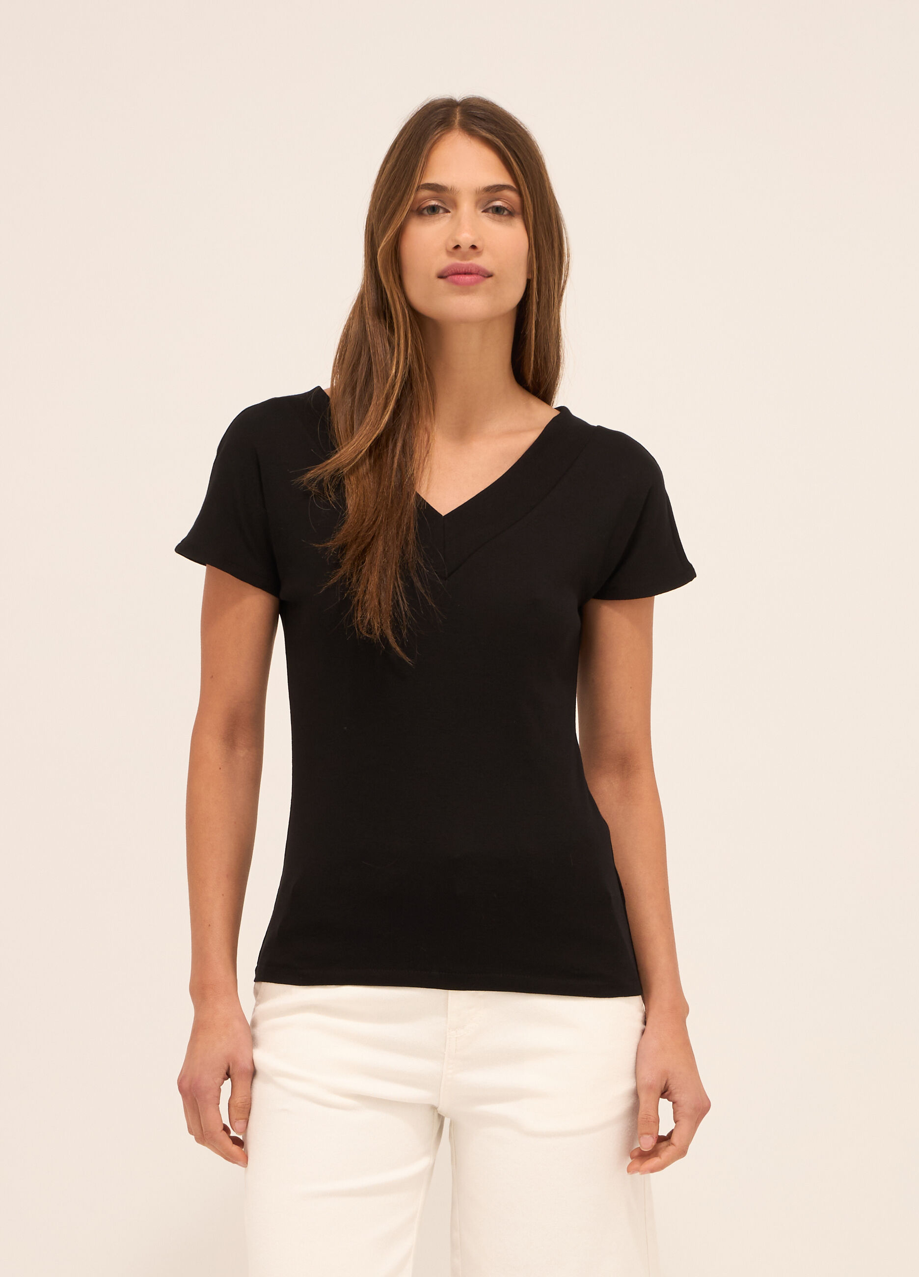 T-shirt in puro cotone donna_0
