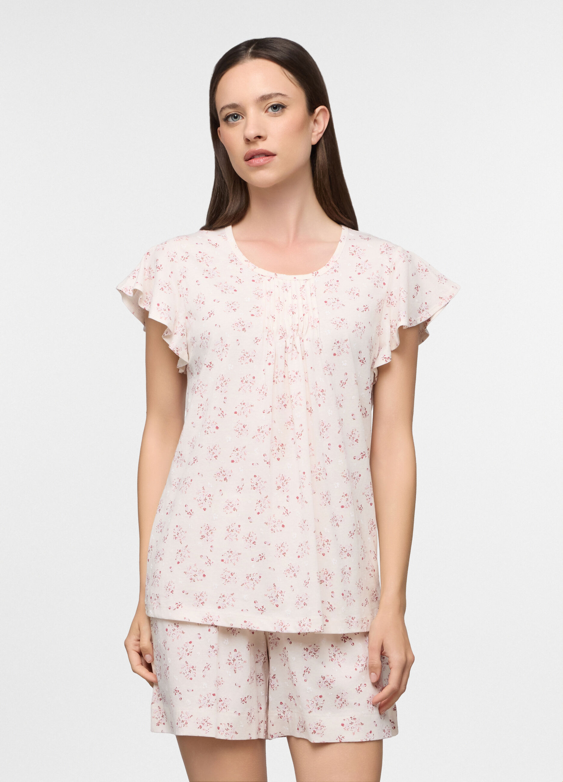 Top pigiama in jersey di puro cotone donna_0