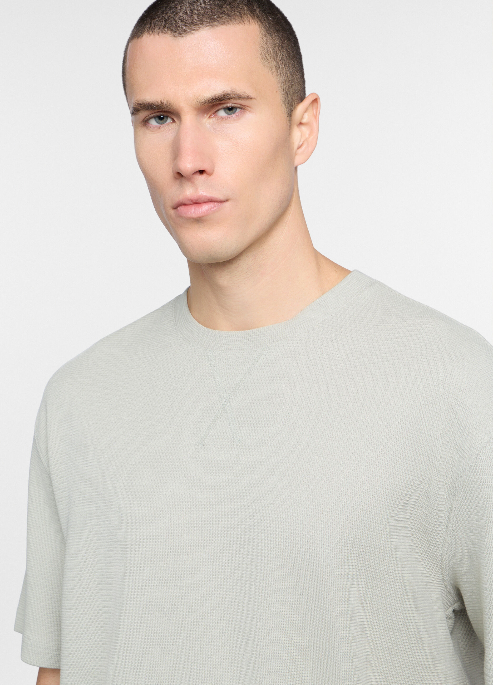 T-shirt maniche corte in maglia uomo_2