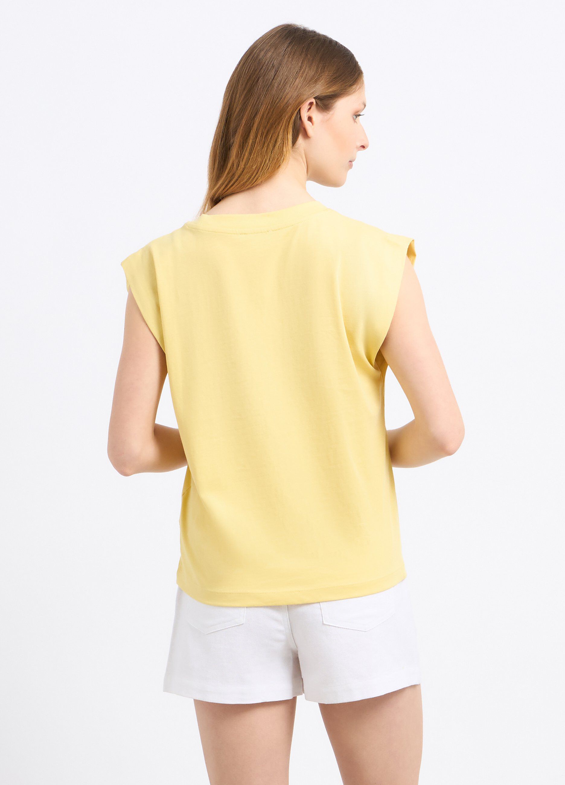 T-shirt in puro cotone con stampa donna_1