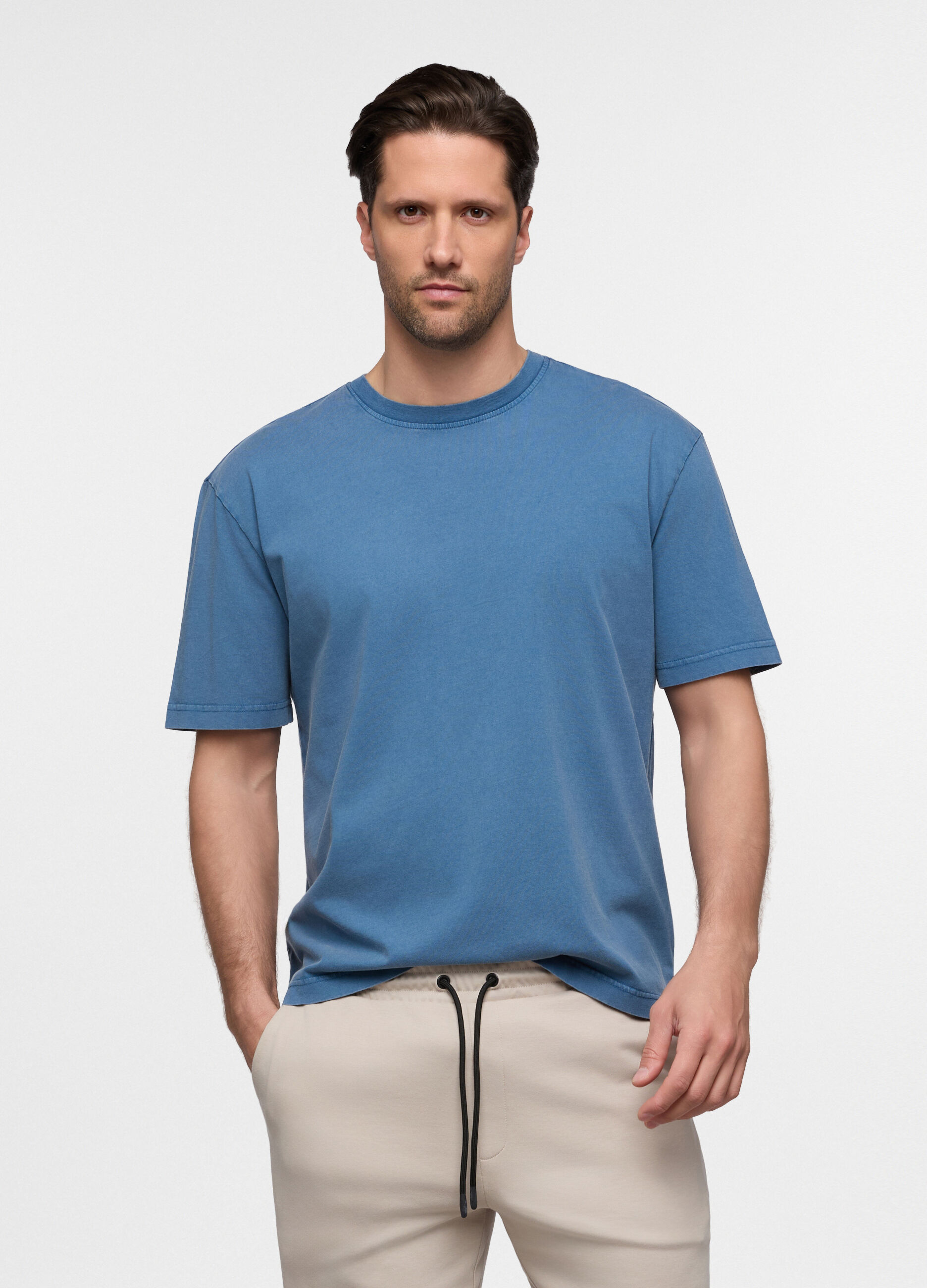 T-shirt relaxed fit in cotone uomo_0