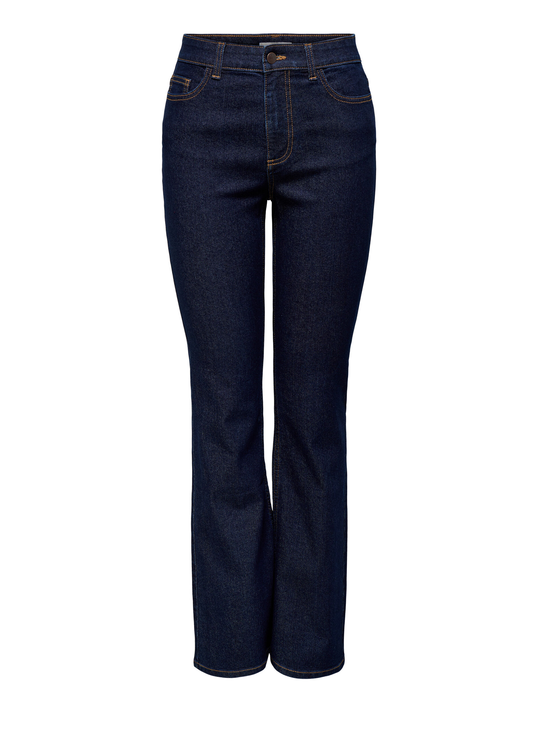 Pantaloni flare fit in denim donna_6