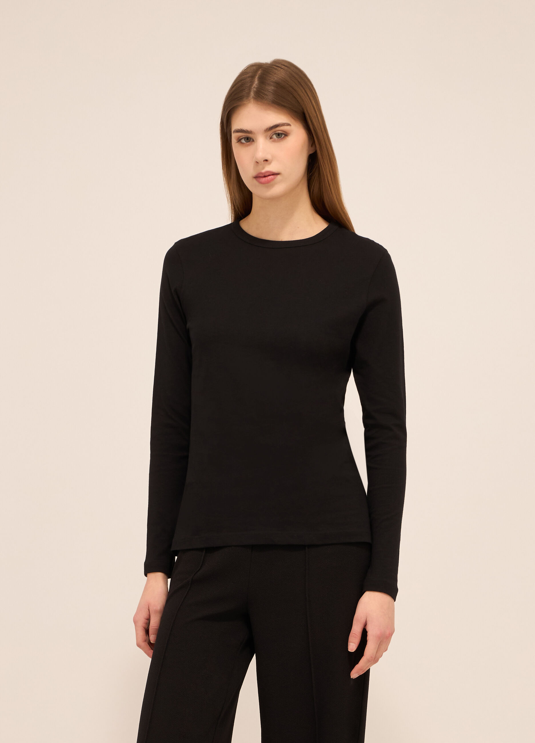 T-shirt in puro cotone donna_0