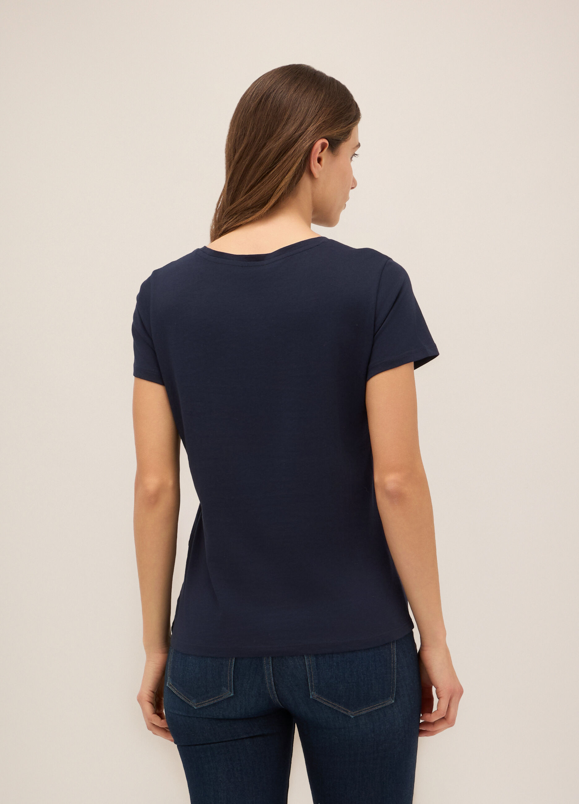 T-shirt in puro cotone donna_1