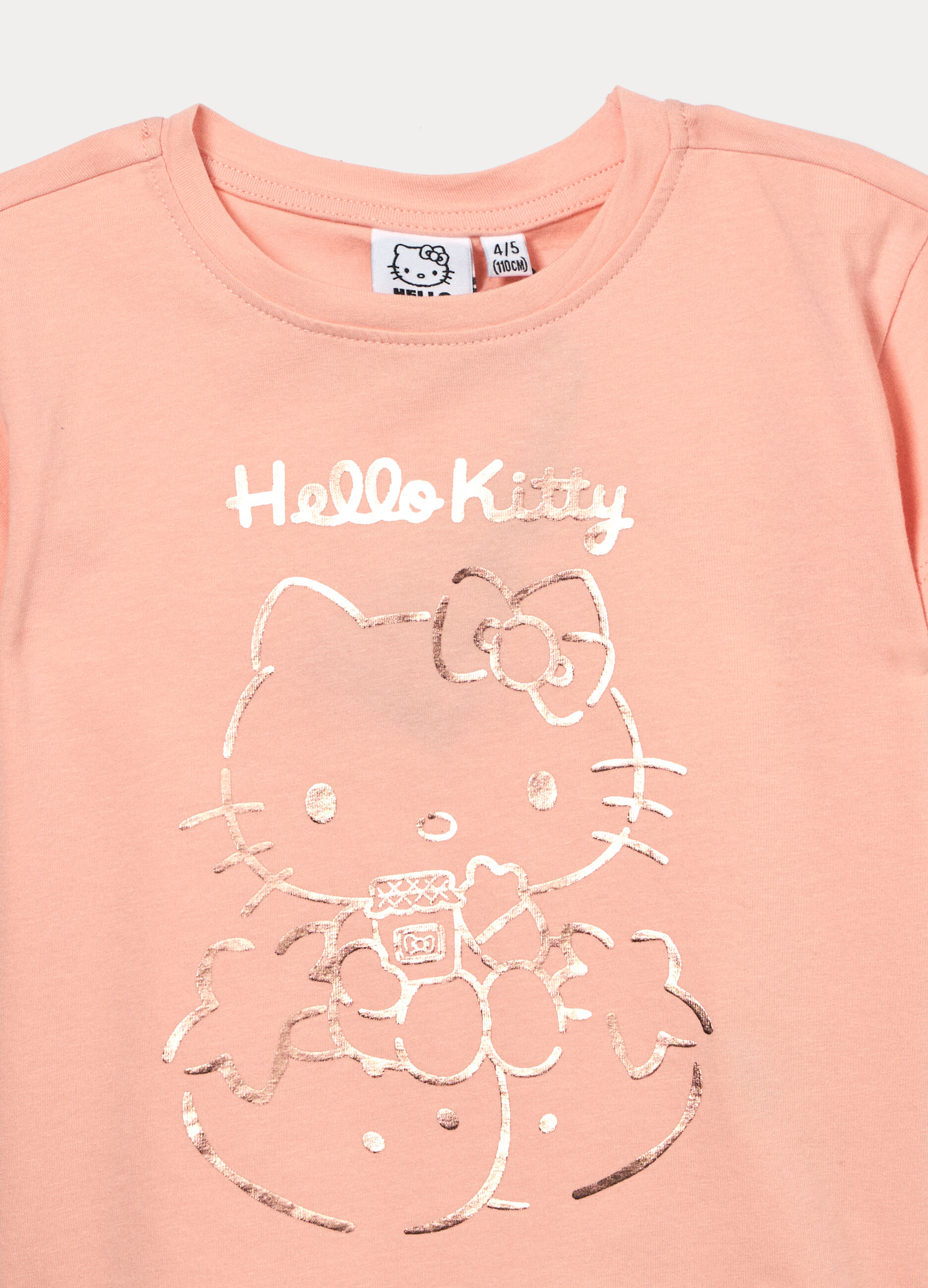 T-shirt Hello Kitty in jersey di cotone stretch bambina_2