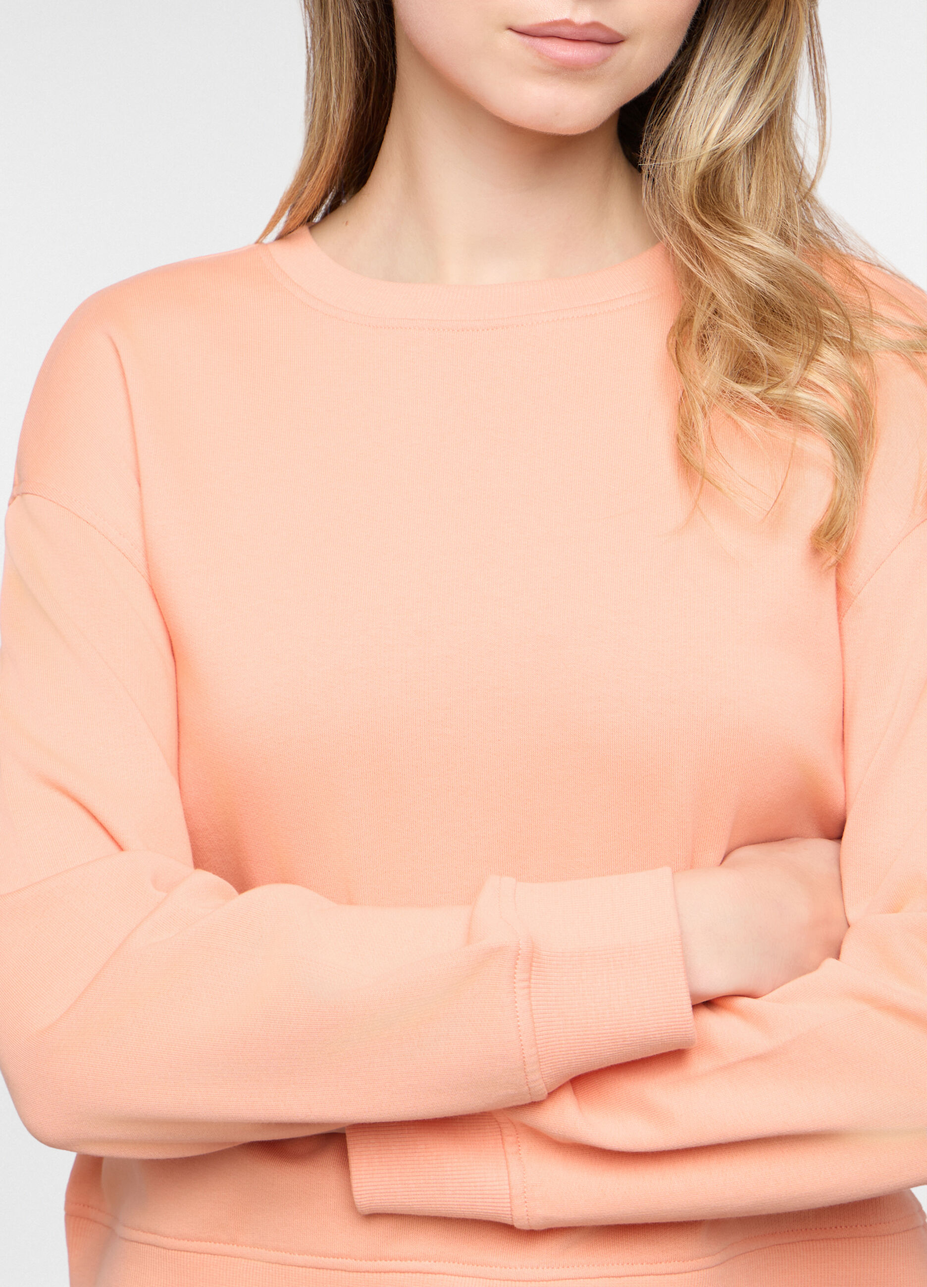 Felpa girocollo in french terry donna_2