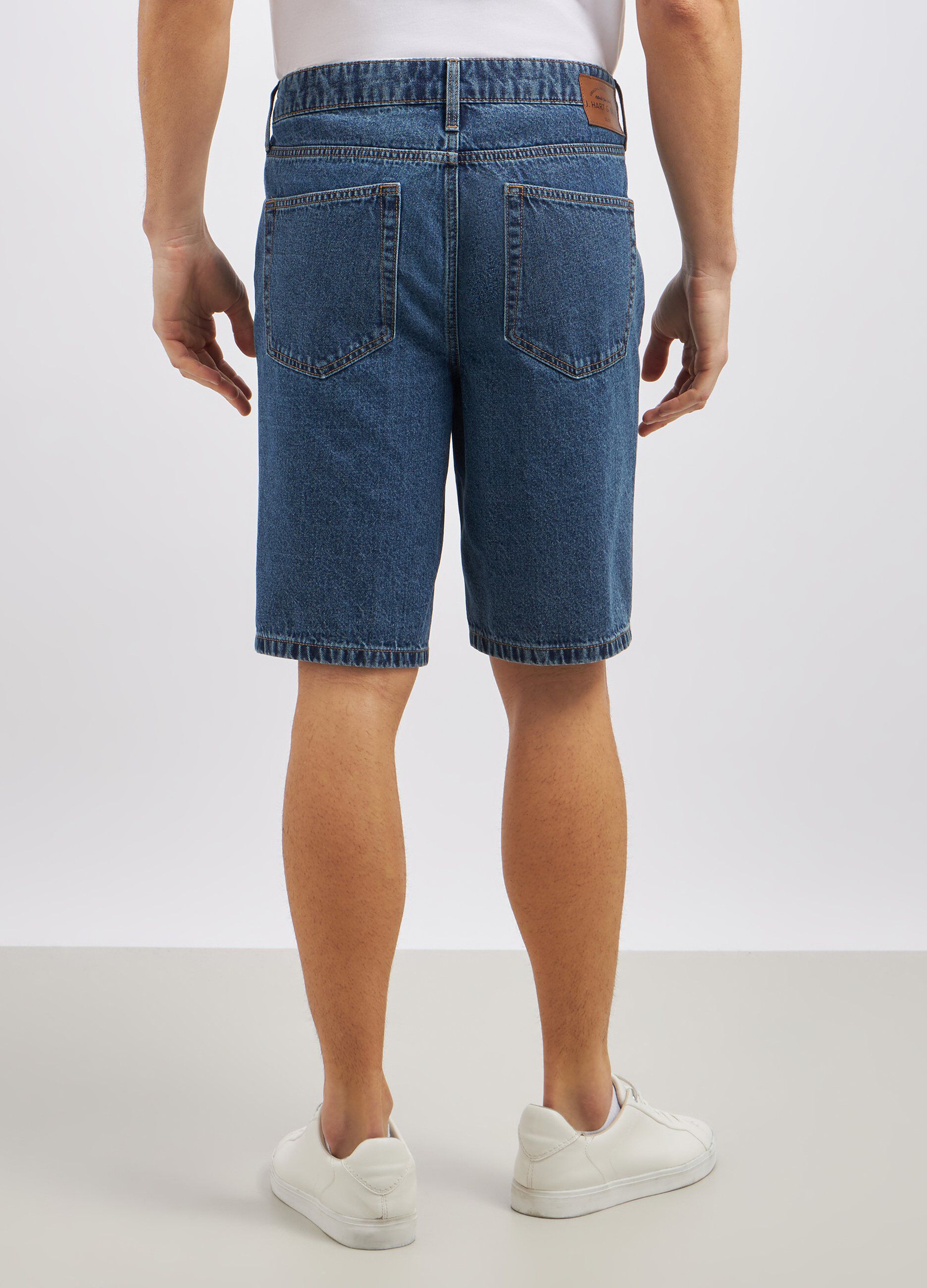 Shorts in denim di puro cotone uomo_2