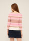 Maglia tricot misto viscosa a righe donna_1