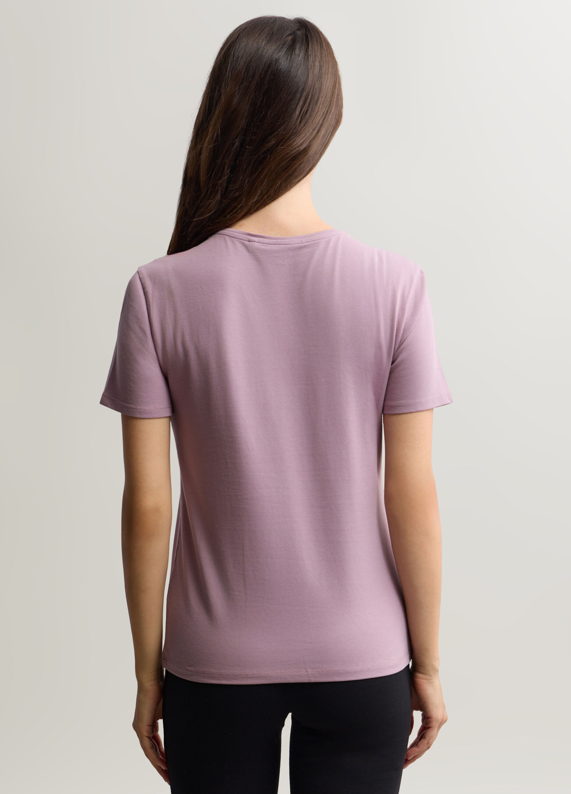 T-shirt girocollo stretch donna_1
