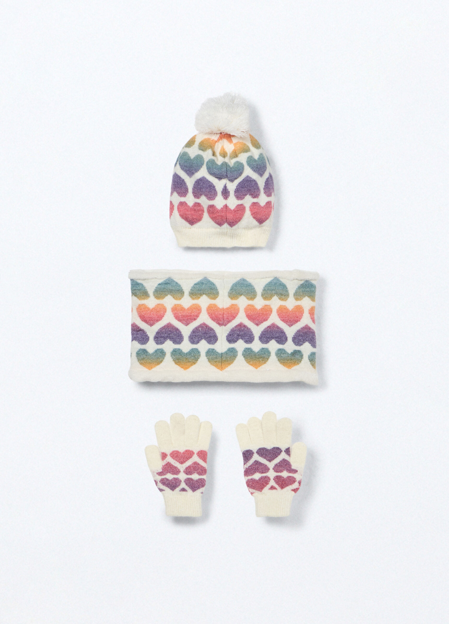 Set berretto + guanti + scaldacollo tricot_1