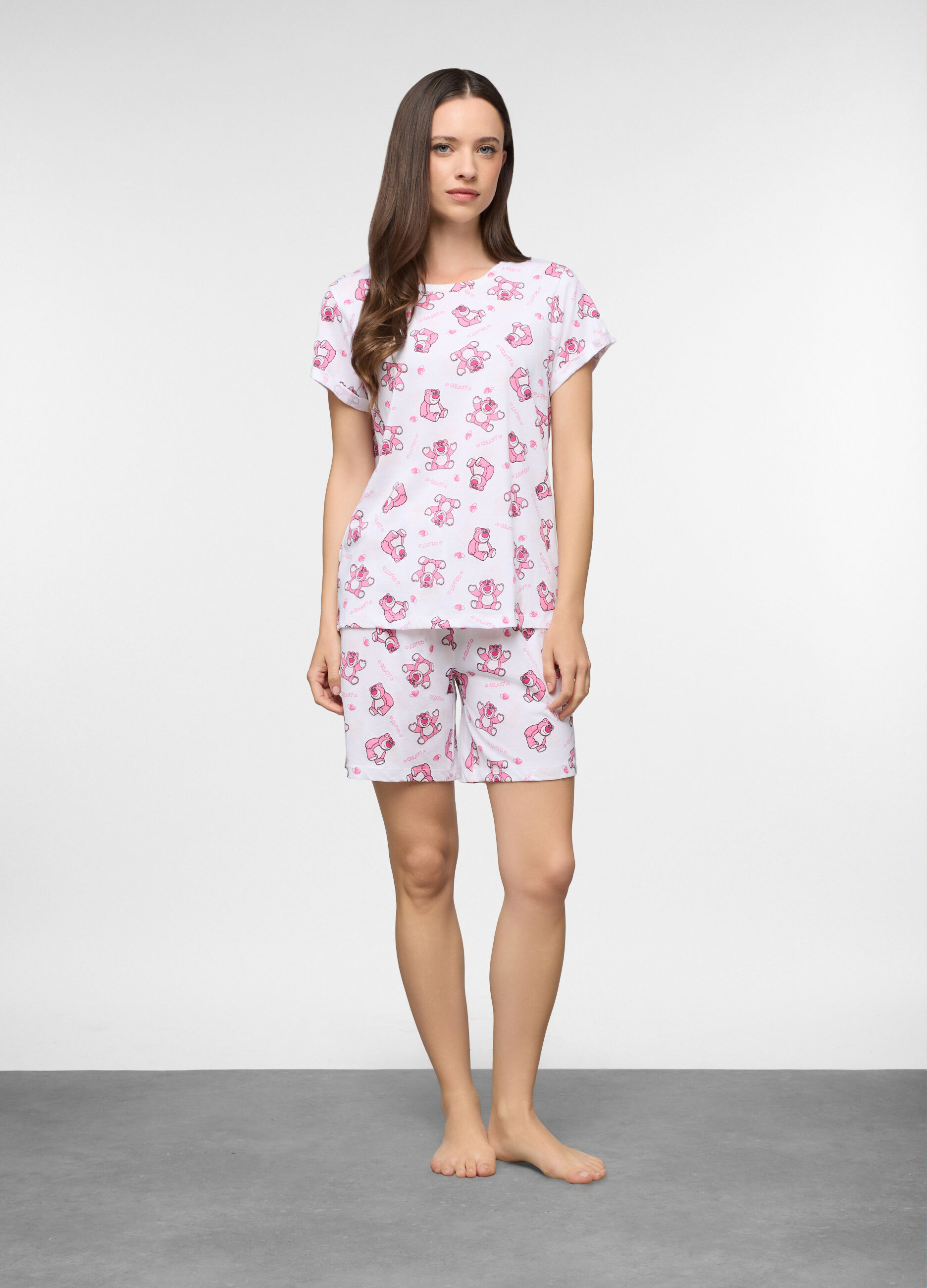 Set pigiama corto Disney in jersey di puro cotone donna_0