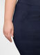 Pantaloni regular fit in raso di cotone stretch donna curvy_2