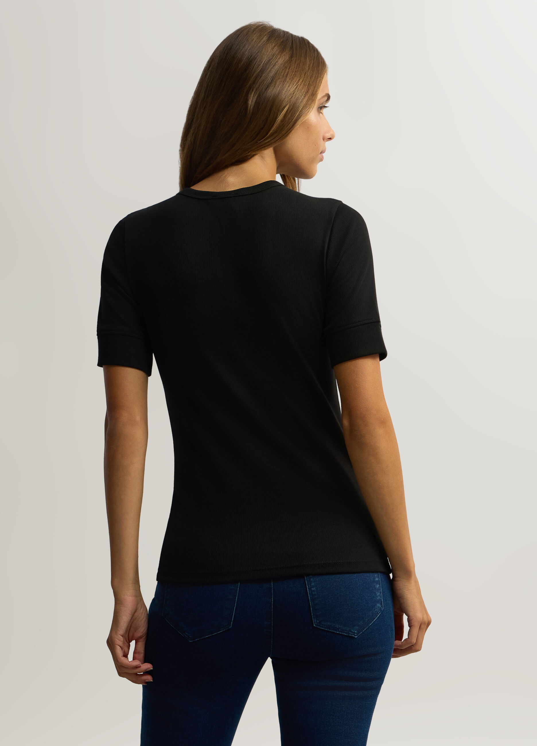 T-shirt girocollo Fitted stretch donna_1