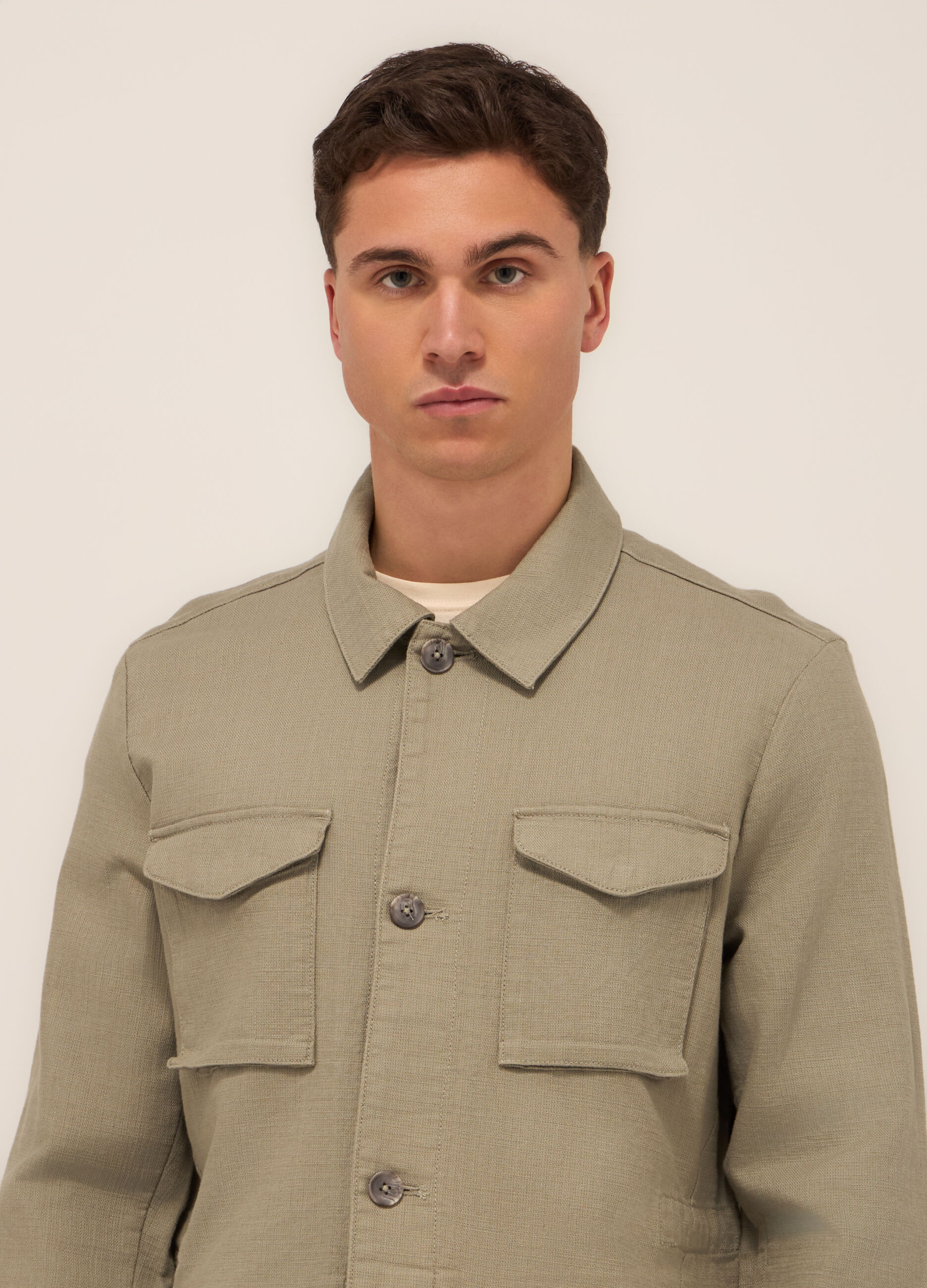 Field jacket in tela di cotone uomo_2