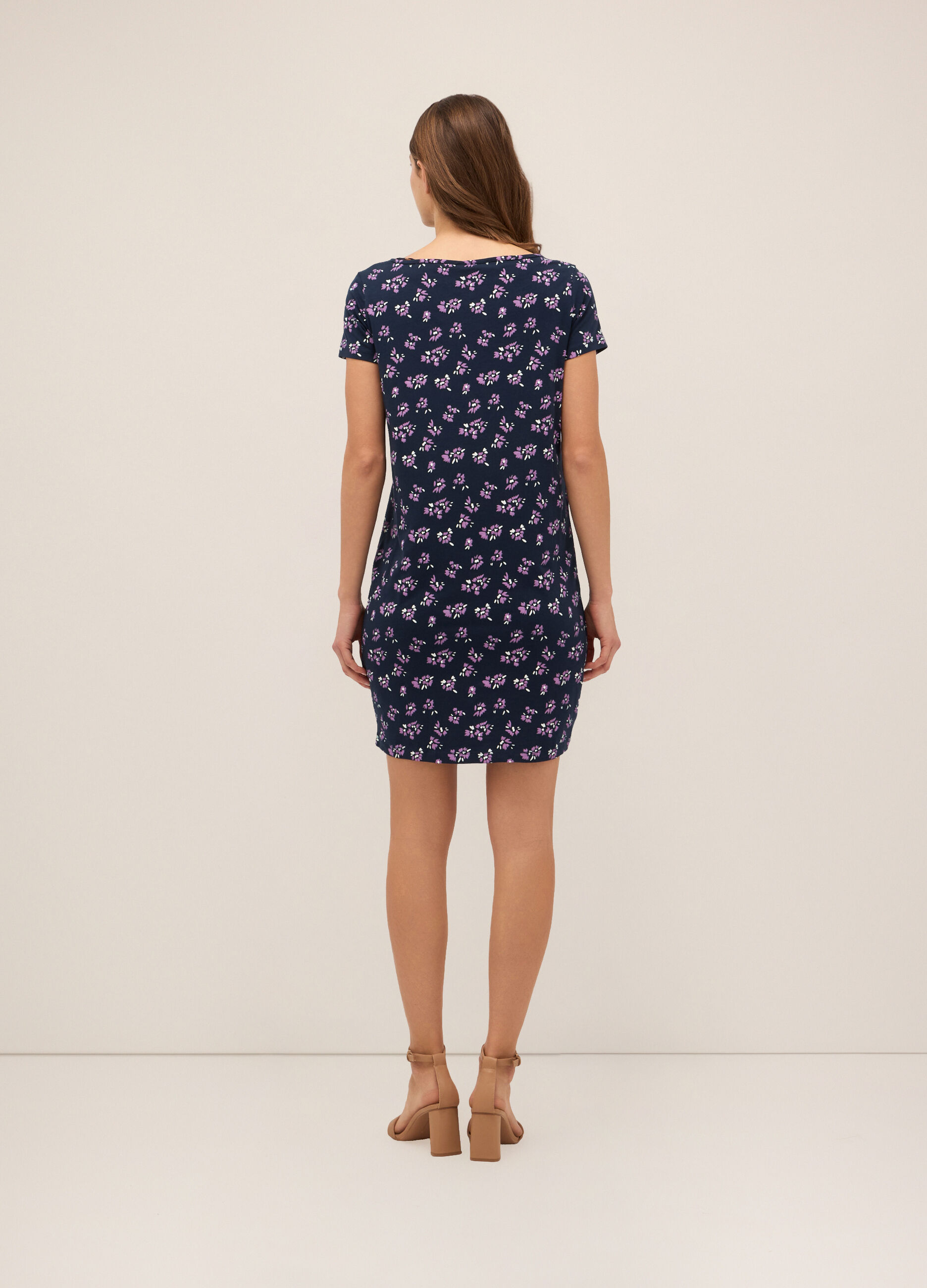 Abito corto in cotone stretch donna_1