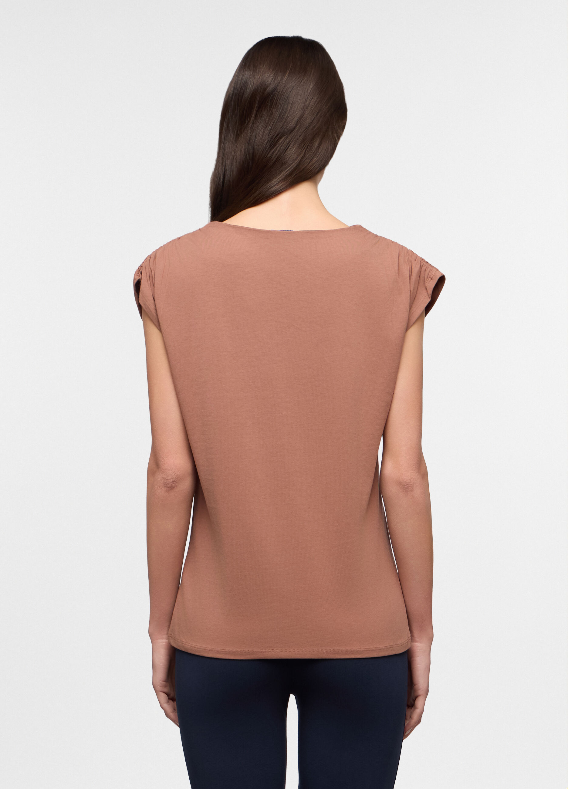 T-shirt girocollo stretch donna_1