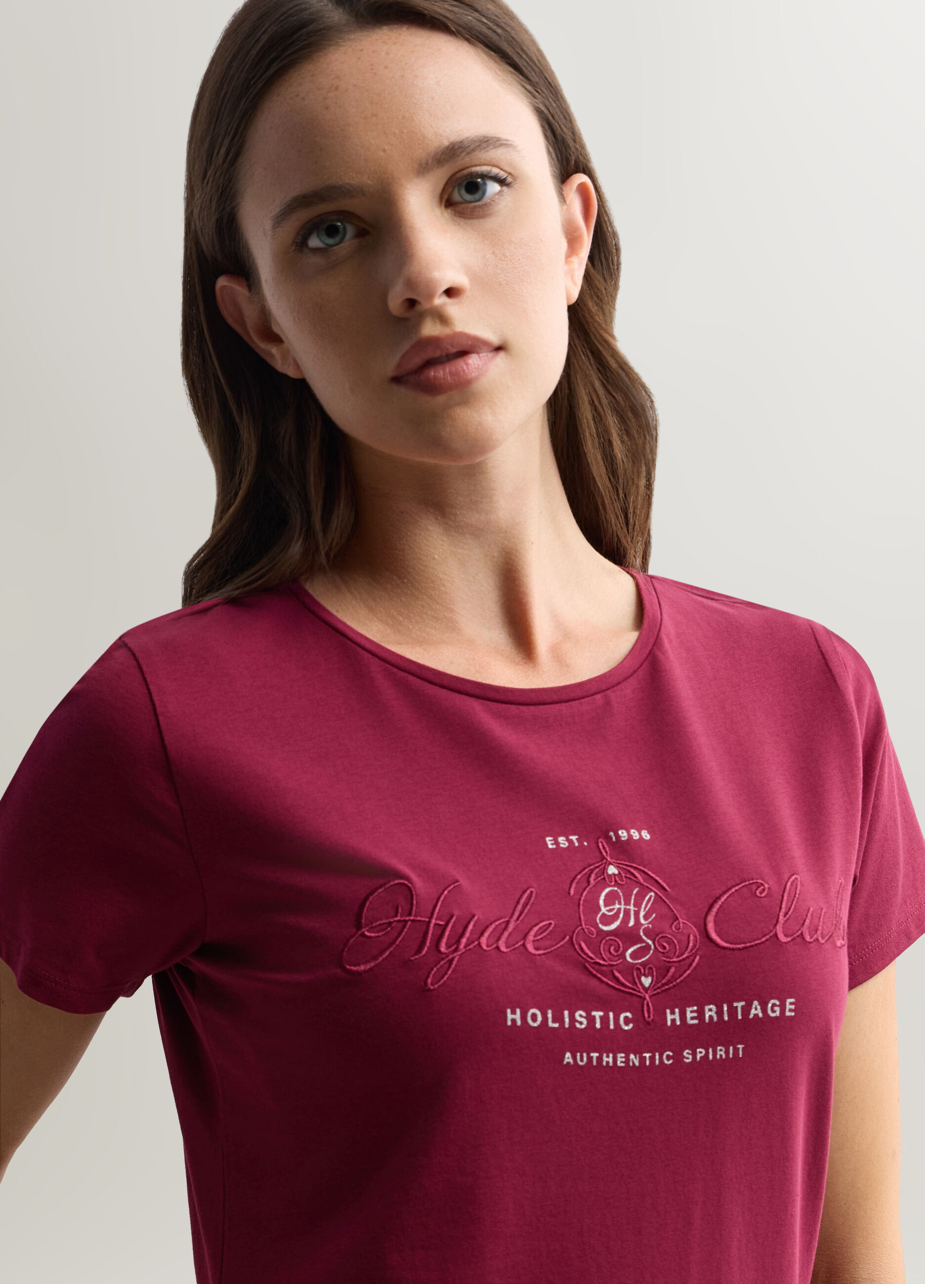 T-shirt girocollo stretch donna_2