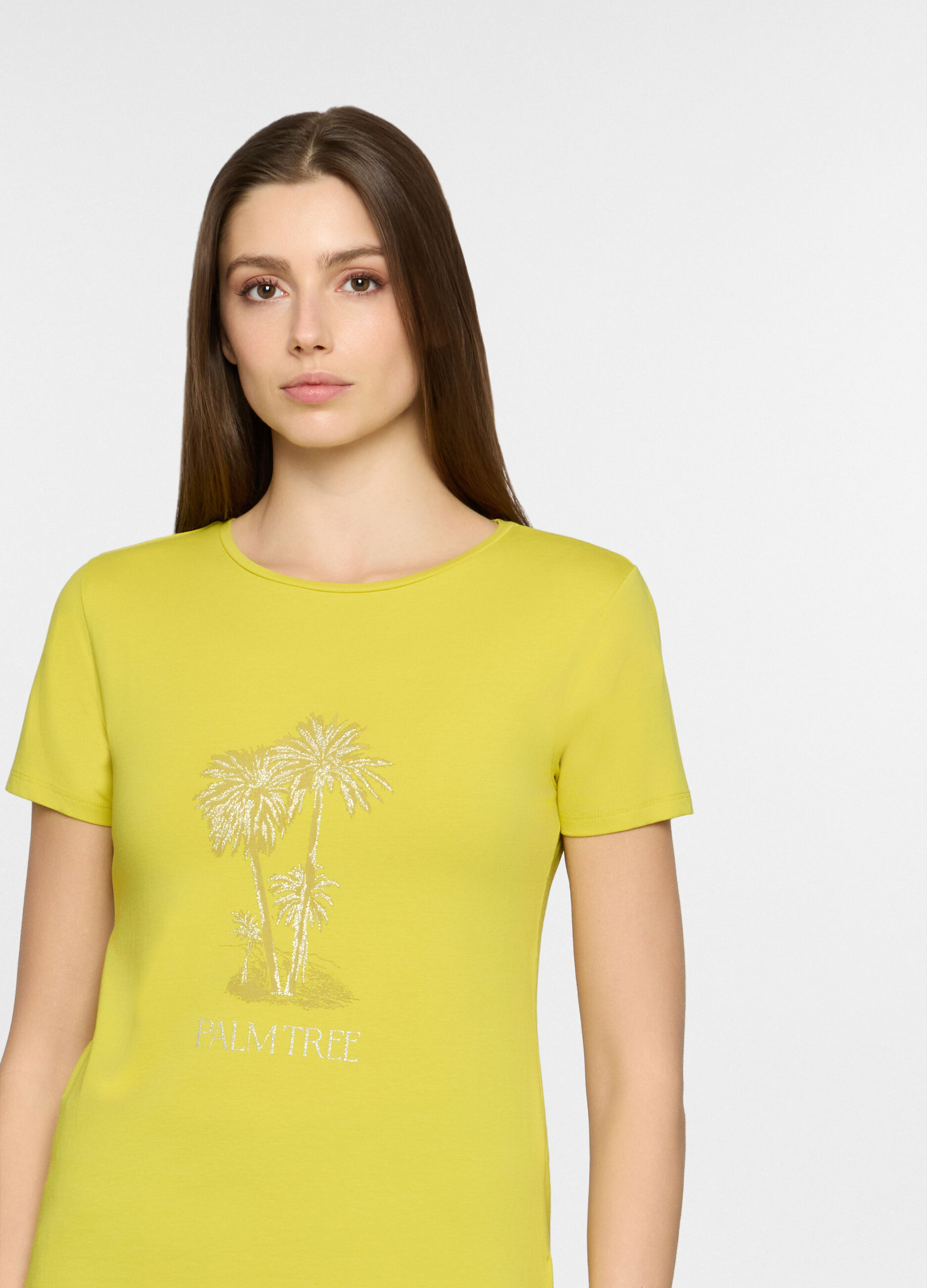 T-shirt girocollo stretch donna_2