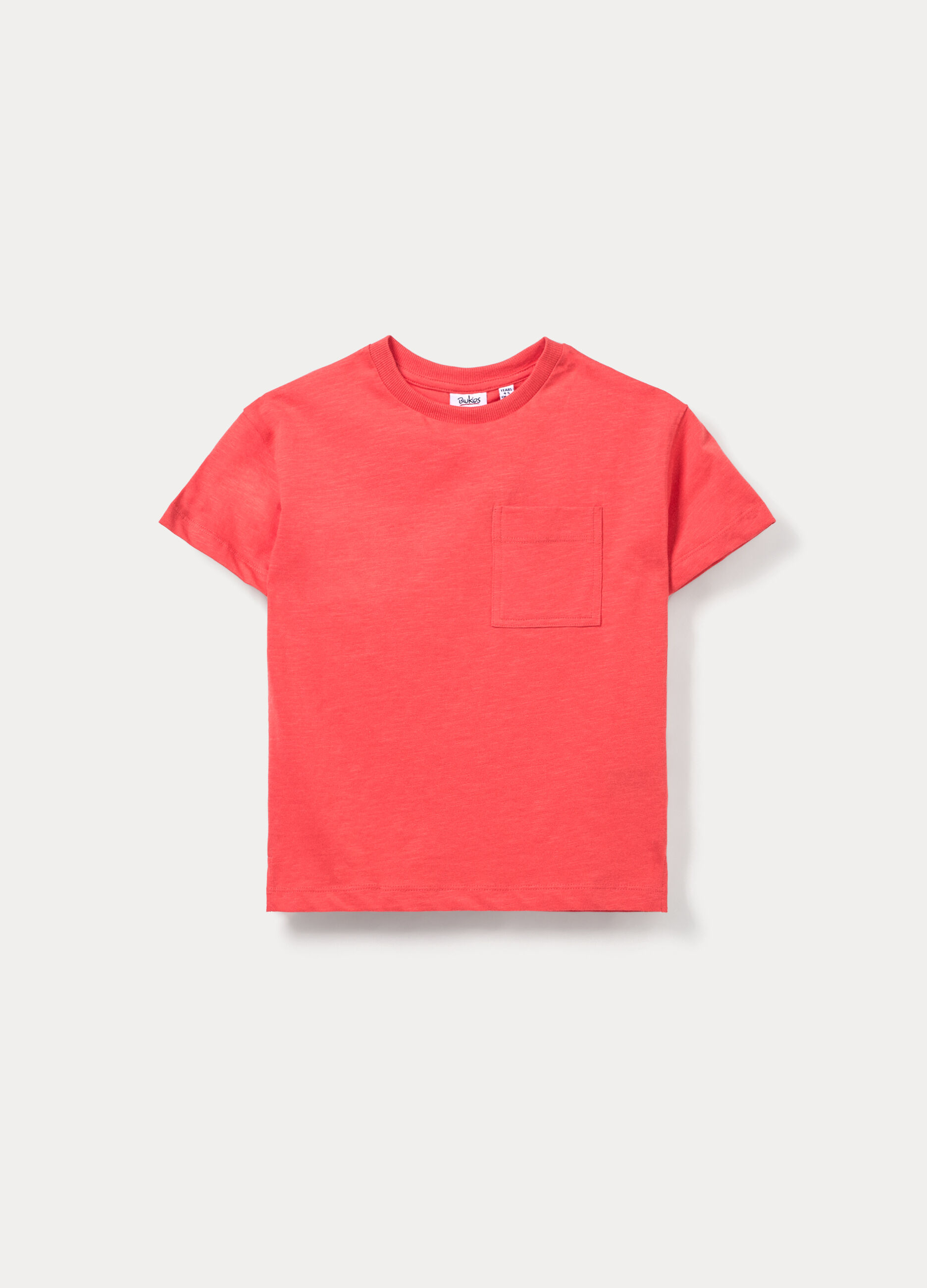 T-shirt girocollo in jersey slub bambino_0