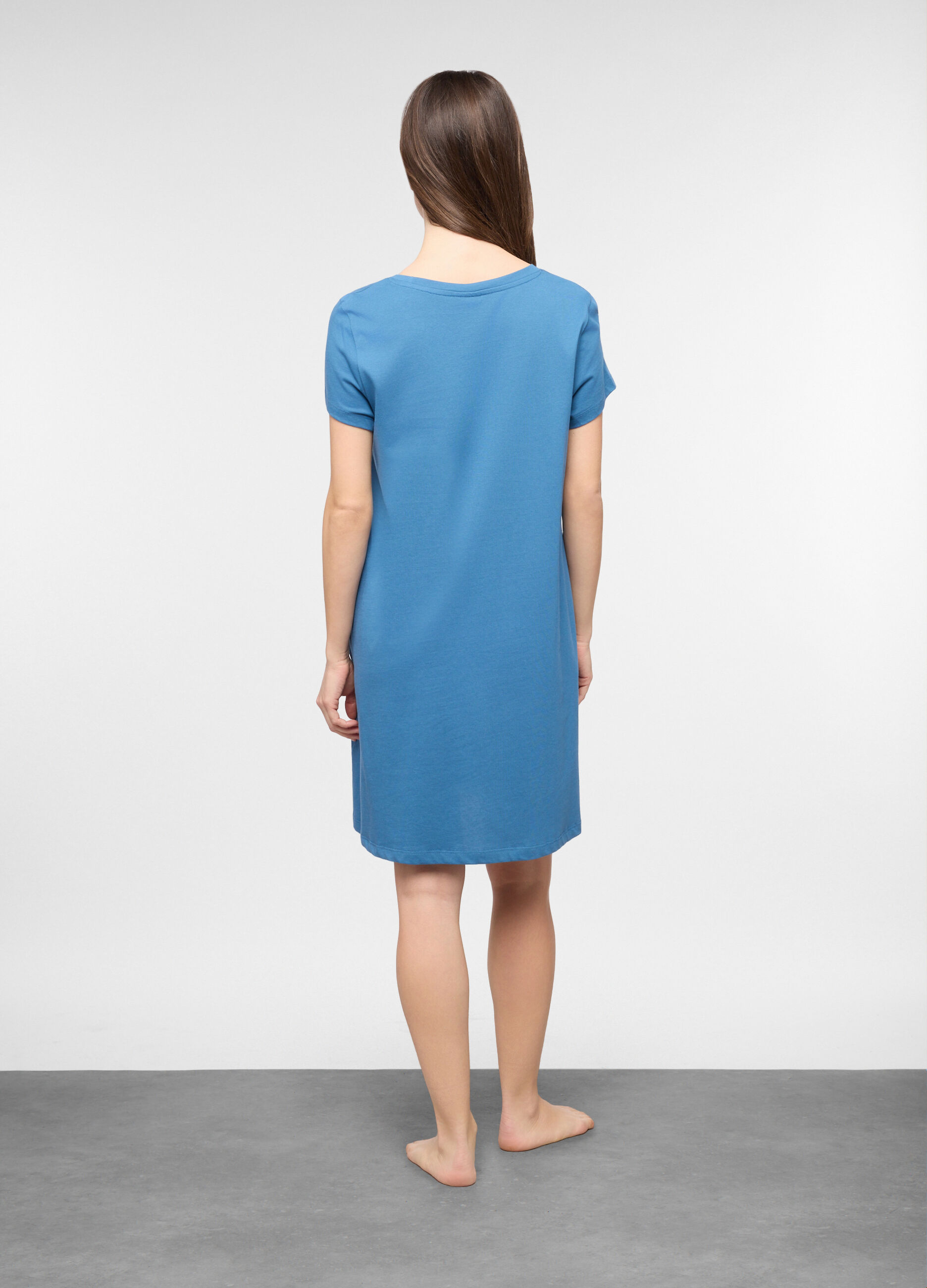 Camicia da notte in jersey di puro cotone donna_1