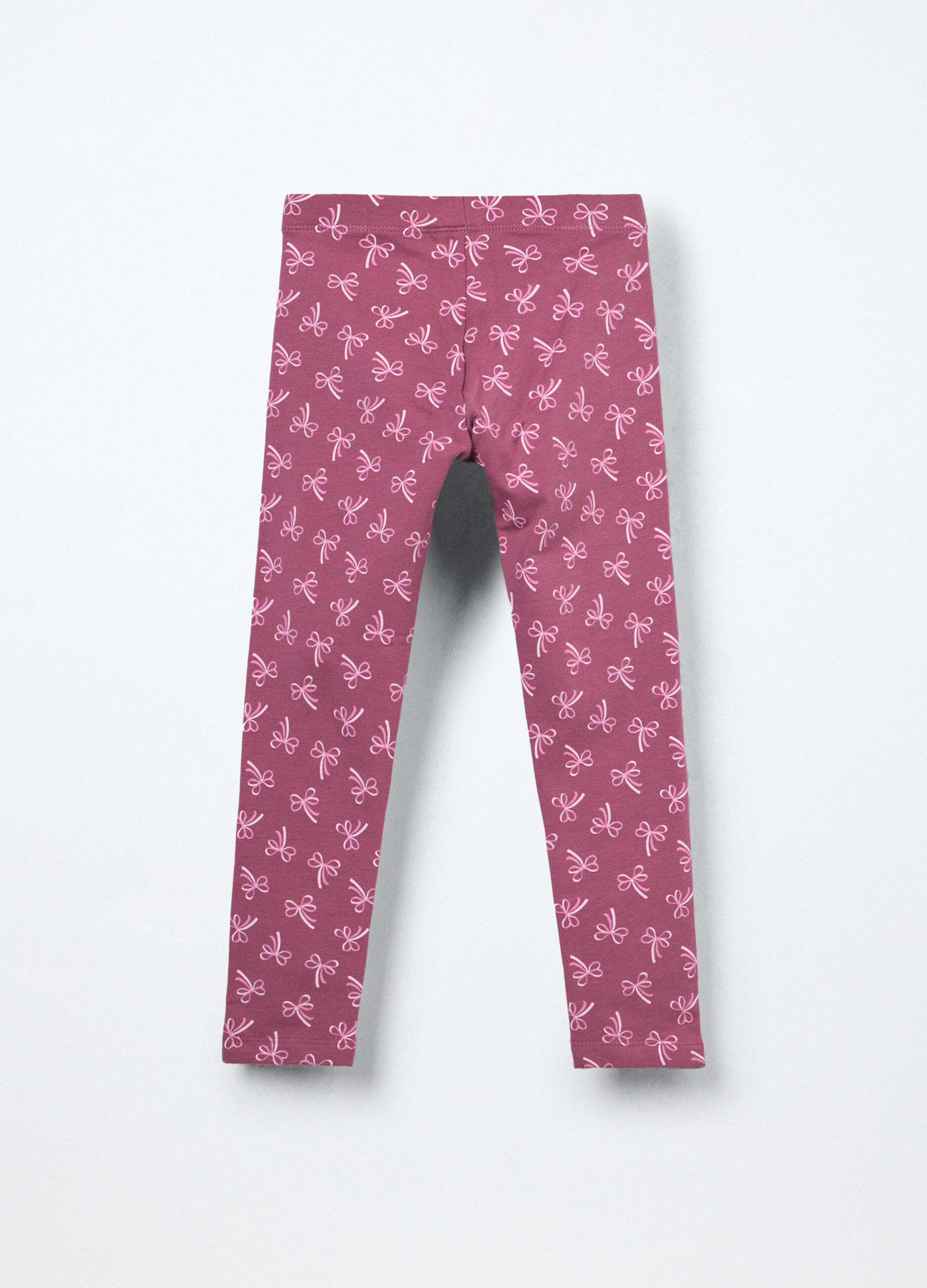 Leggings in french terry di cotone stretch bambina_1