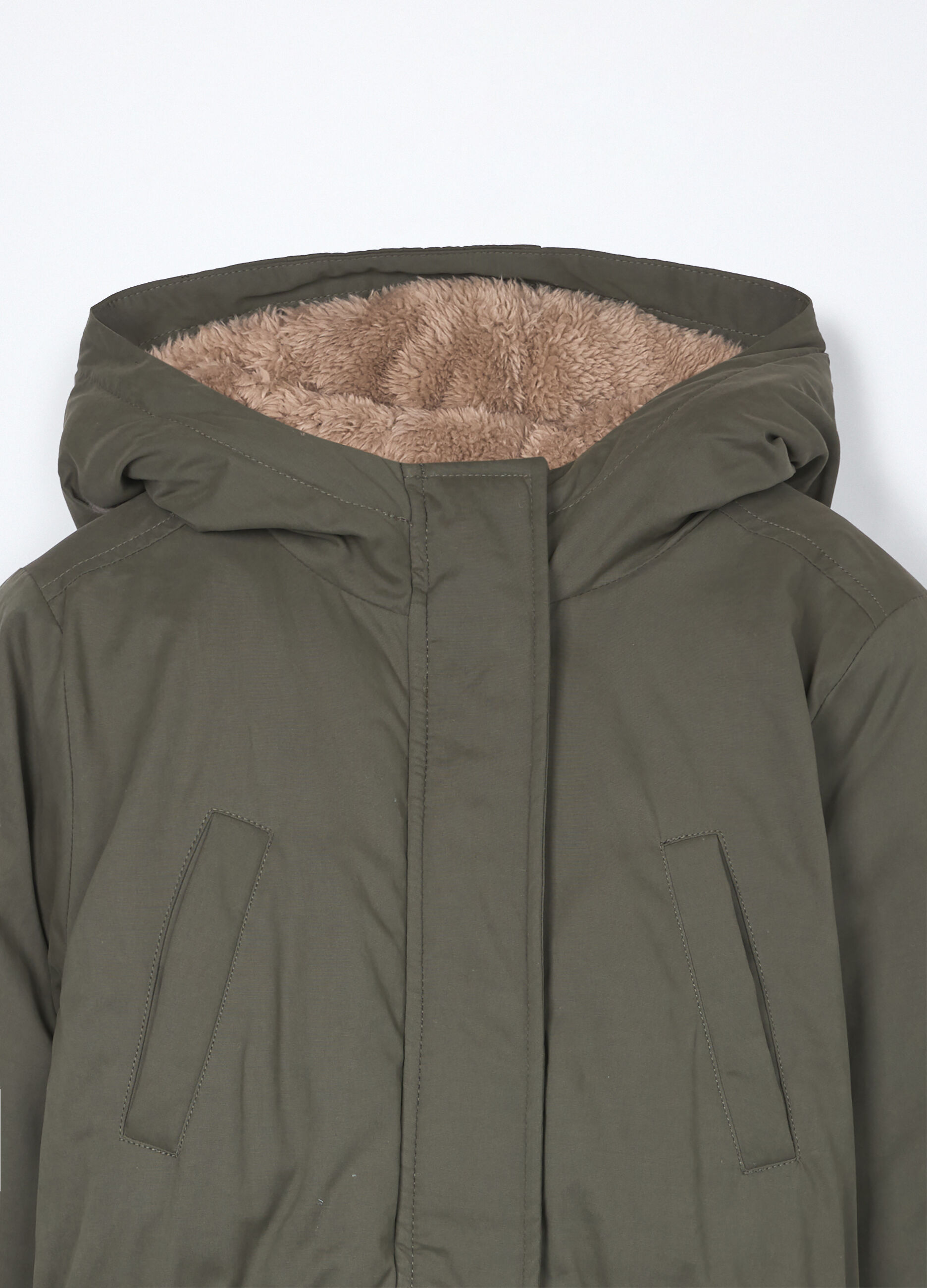 Parka in twill con cappuccio ragazza_2