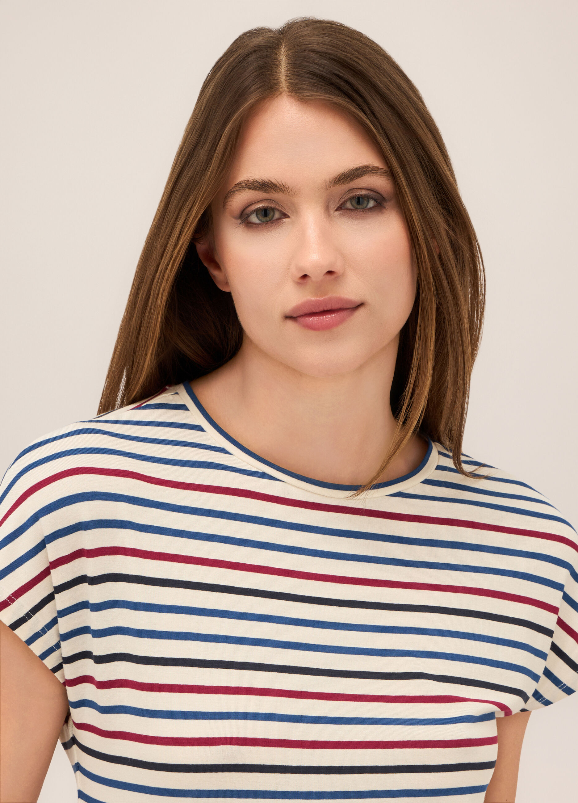 T-shirt in viscosa stretch donna_2
