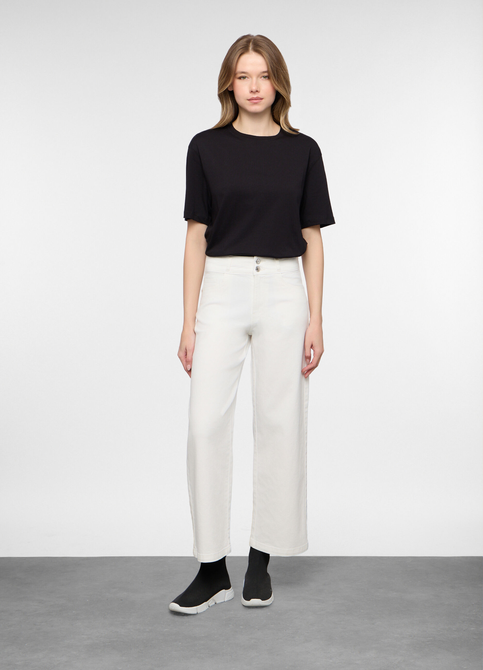 5 Tasche fit Culotte in cotone stretch donna_0