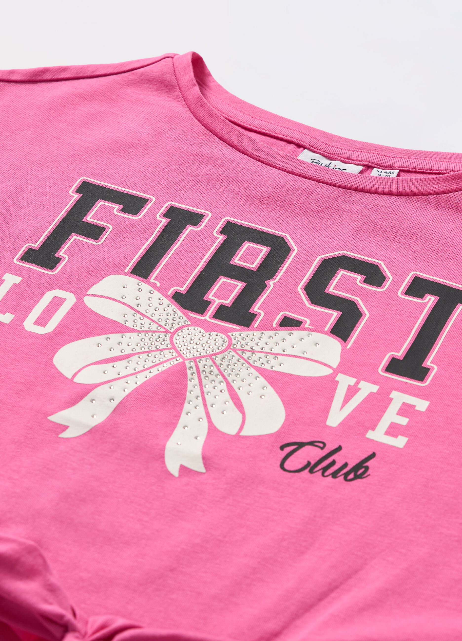 T-shirt in jersey di cotone stretch ragazza_1