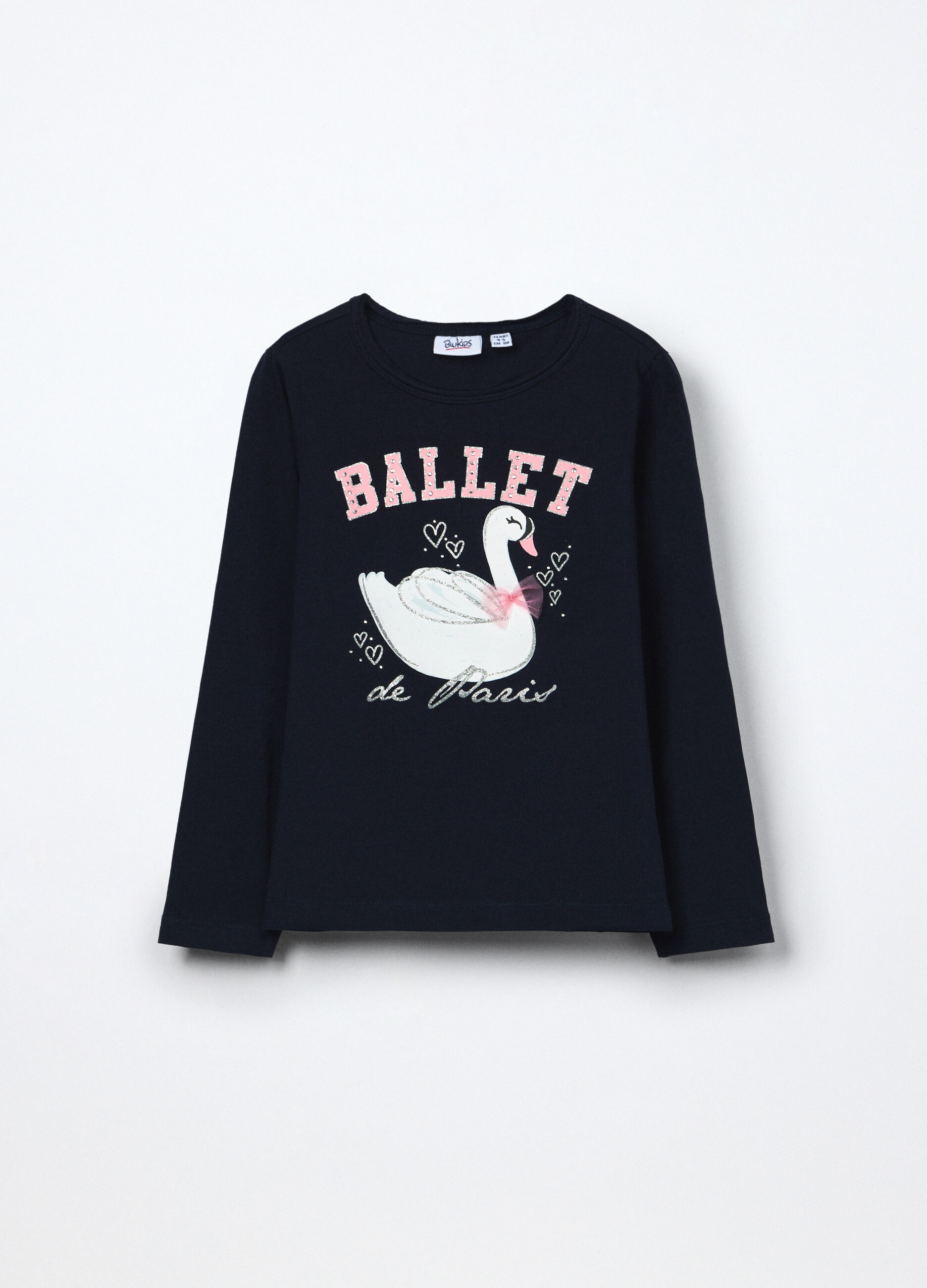 T-shirt in jersey di cotone stretch bambina_0