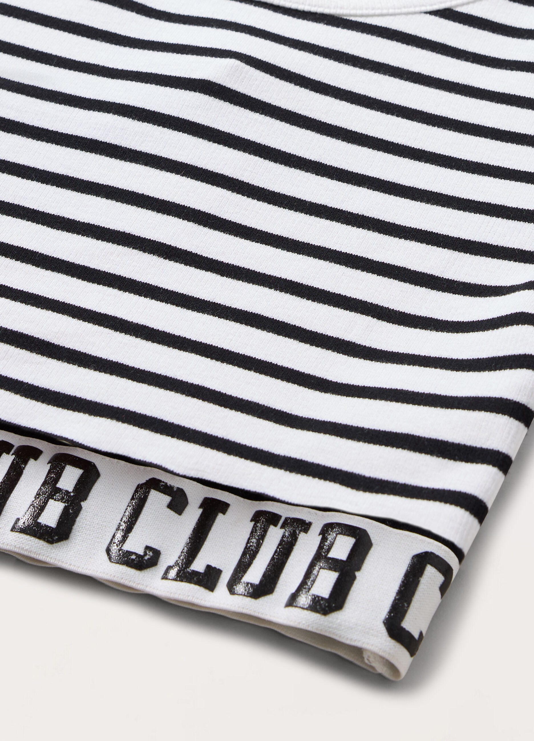 T-shirt in costina di cotone stretch ragazza_1