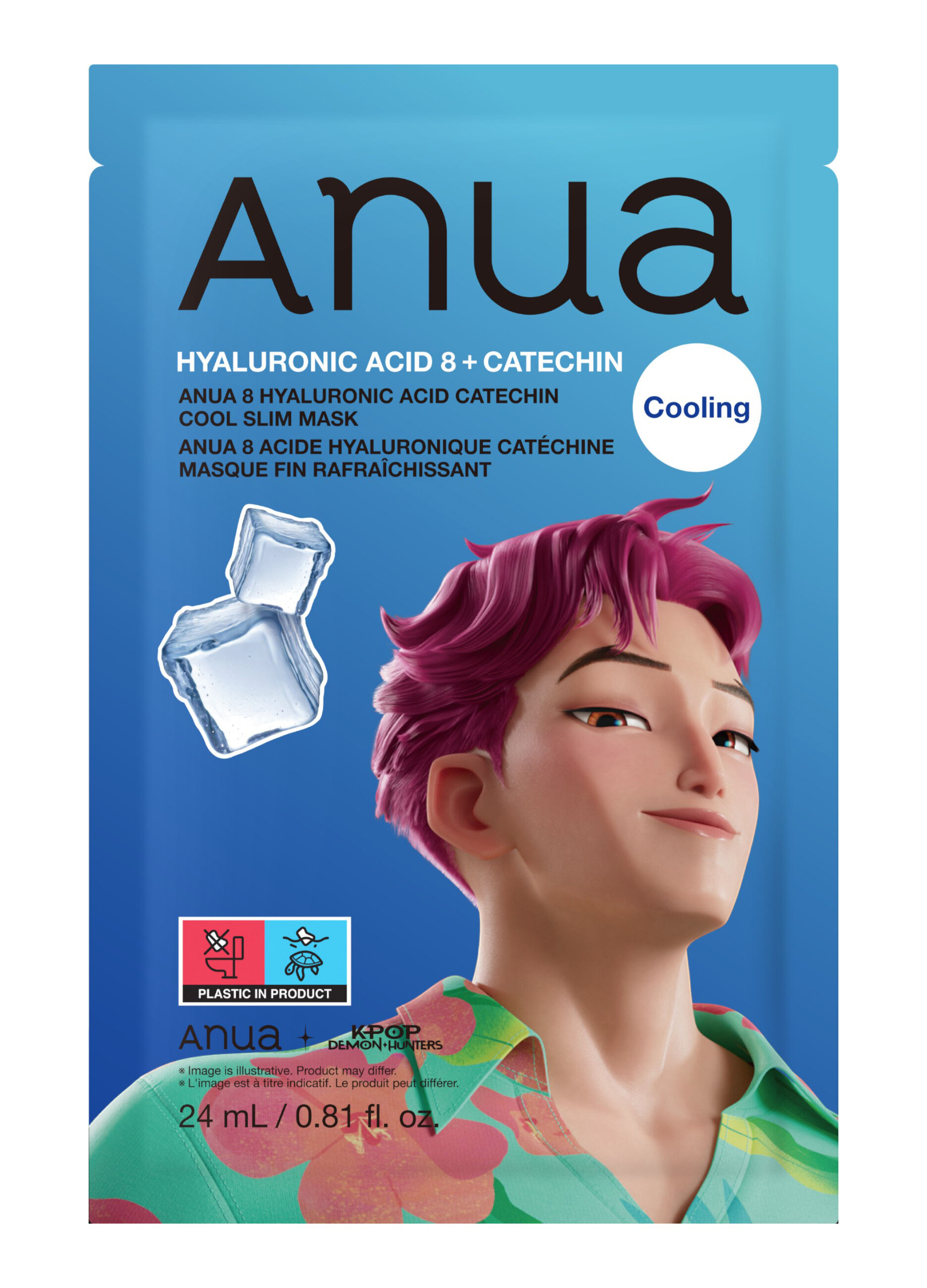 8 Hyaluronic Acid Catechin Cool Slim Mask 24Ml - Anua KPop Demon Hunters_1