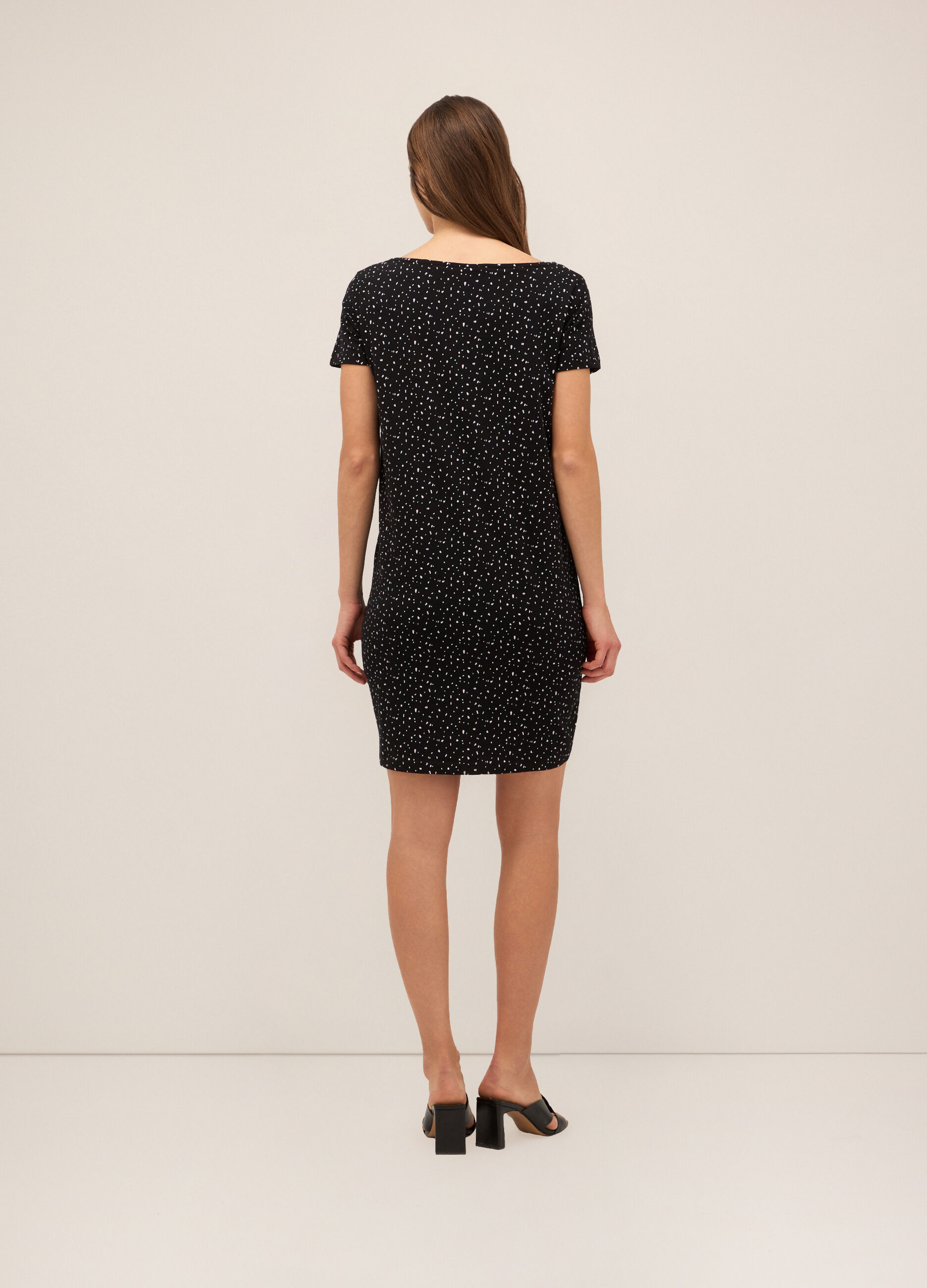 Abito corto in cotone stretch donna_1