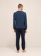 Maglia del pigiama a righe in puro cotone uomo_1