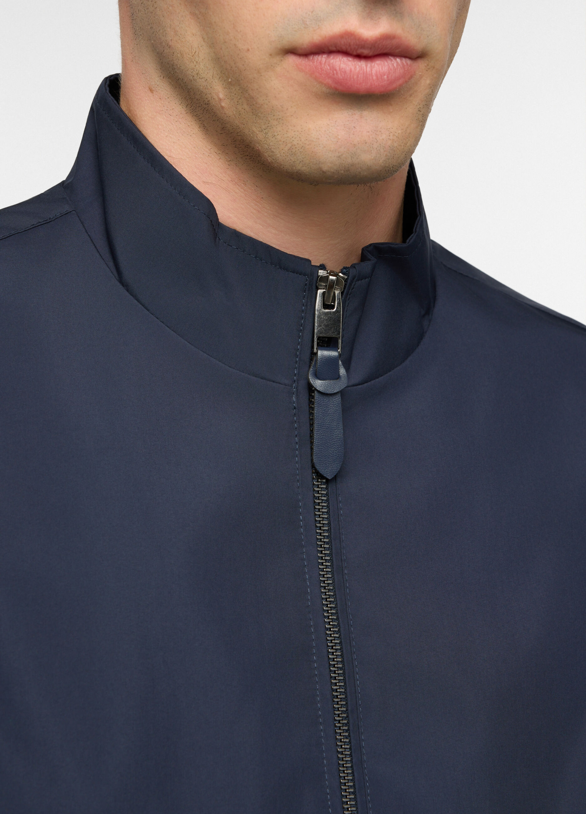 Giacca leggera blu scuro uomo_1