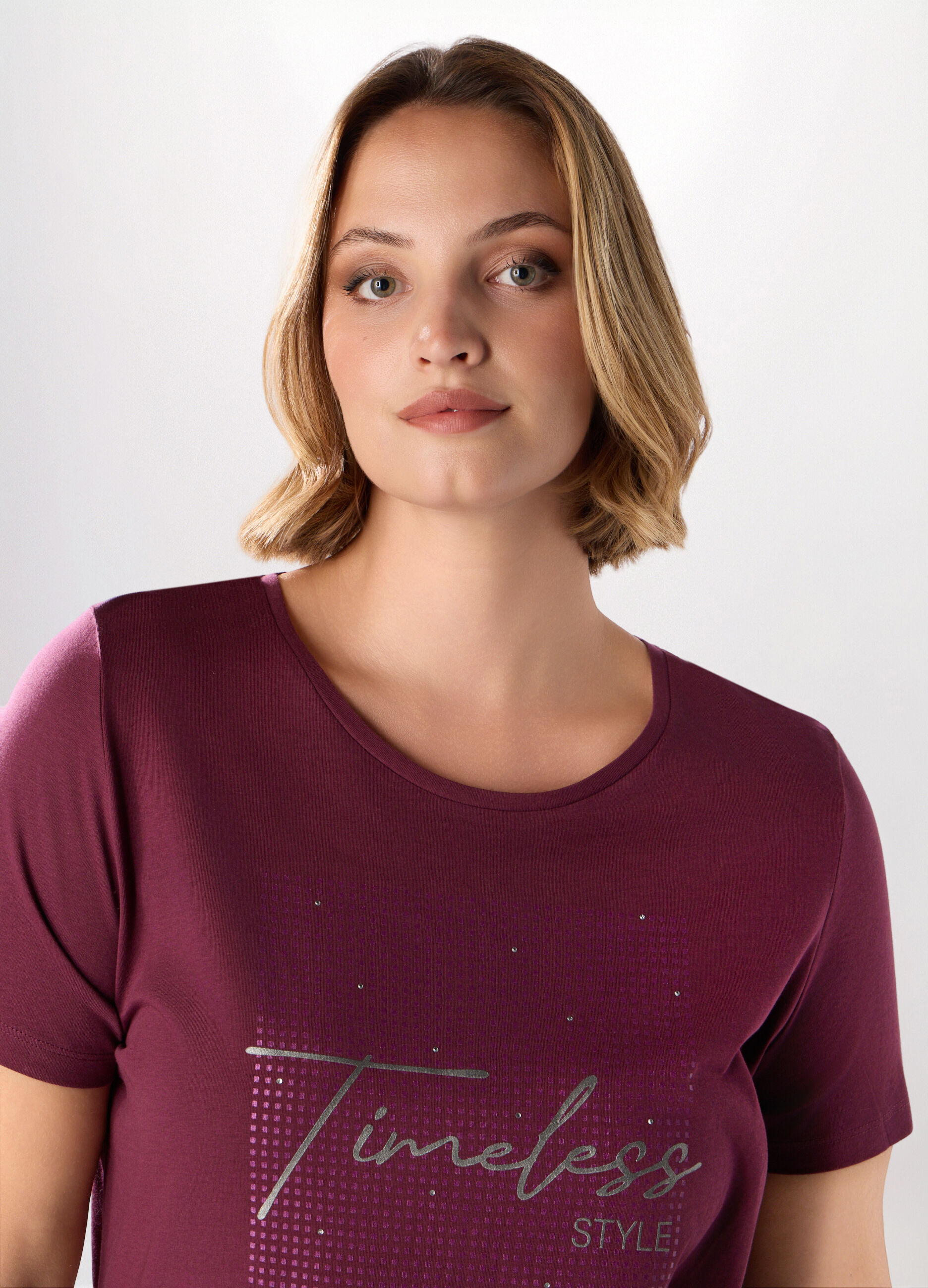 T-shirt in jersey di puro cotone donna curvy_2