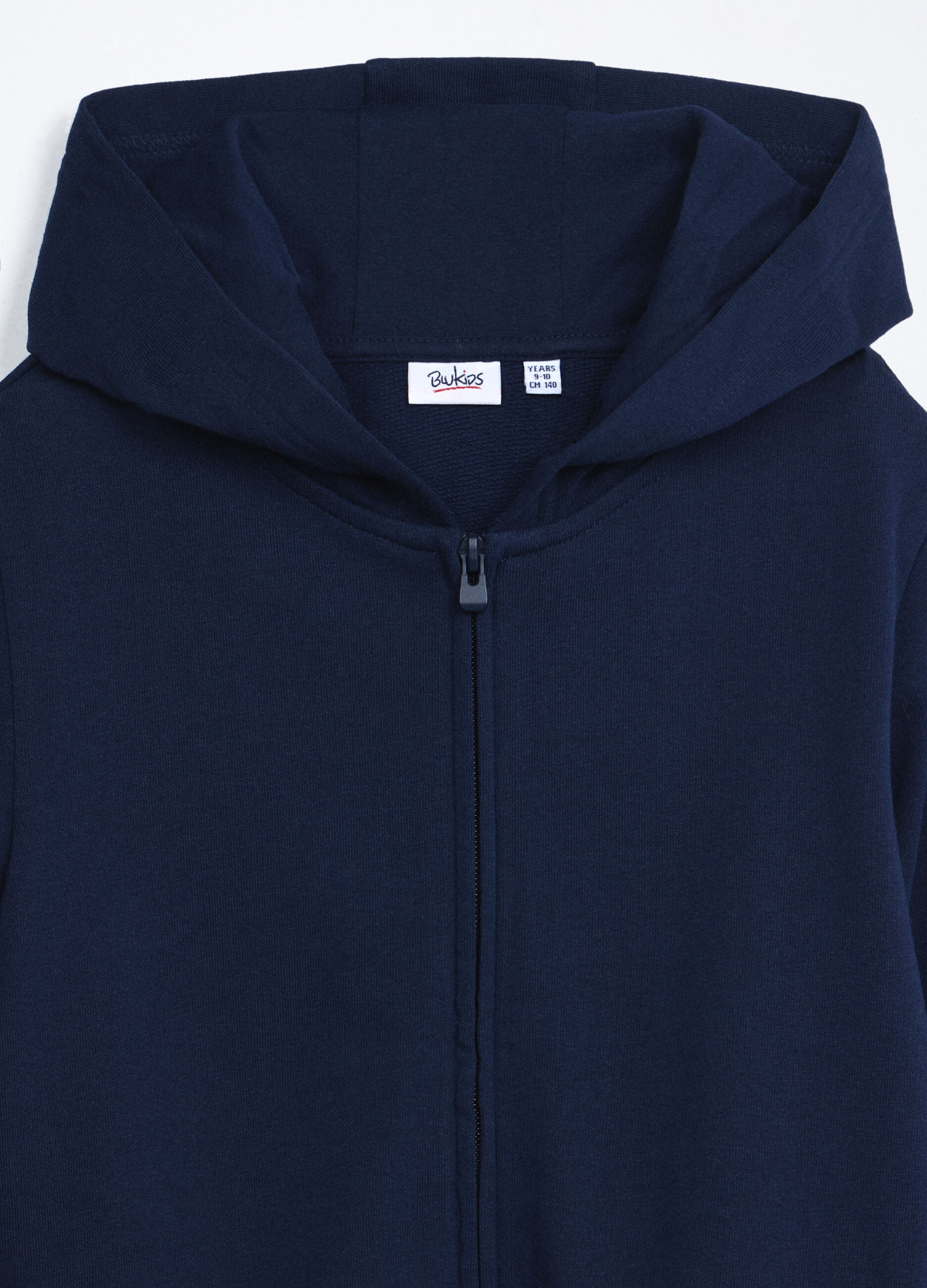 Felpa full zip in puro cotone bambina