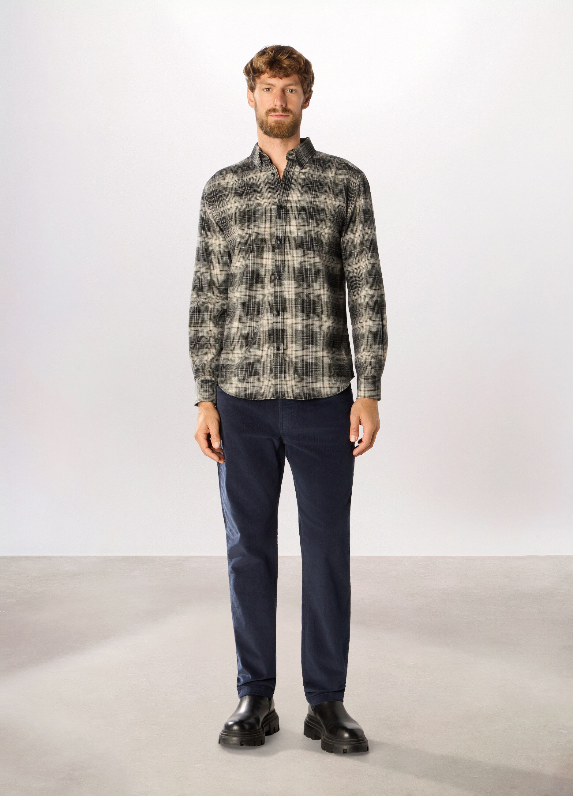 Pantalone 5 tasche in velluto a coste uomo_0