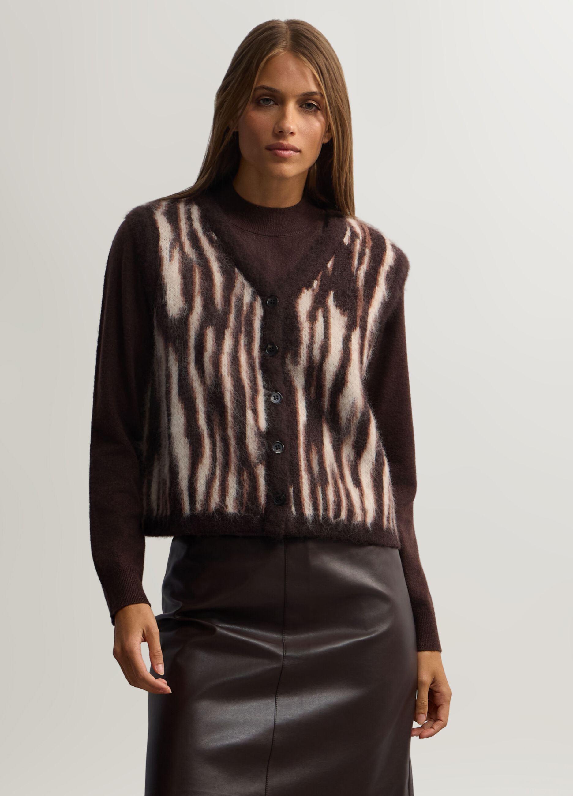 Gilet con scollo a V Fit Over donna_0