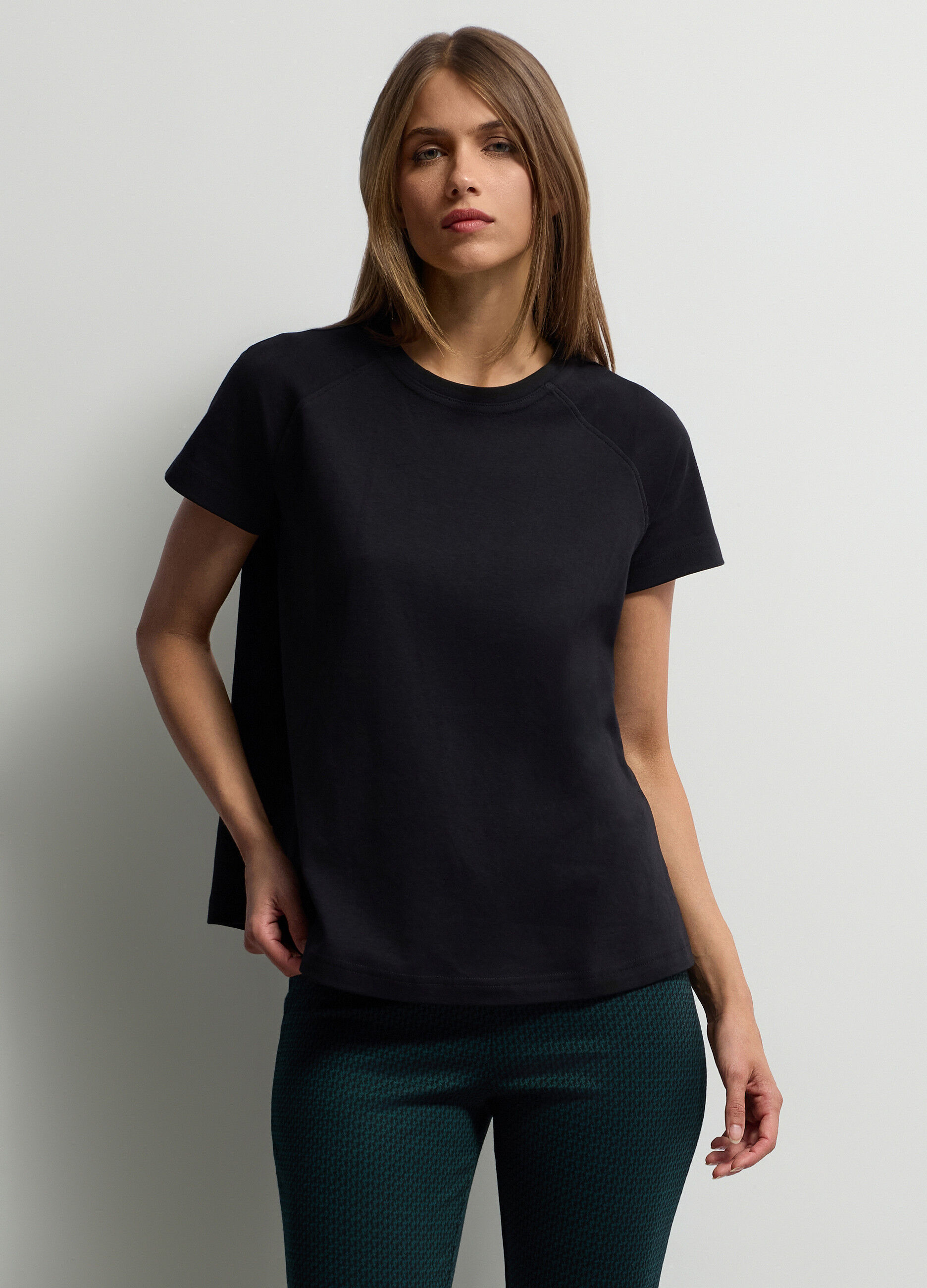 T-shirt Fit over girocollo donna_0