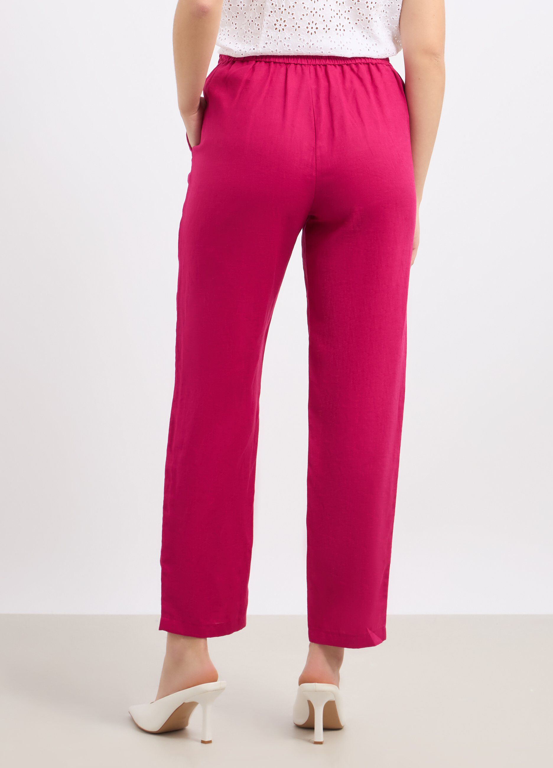 Pantaloni in puro lino donna_1