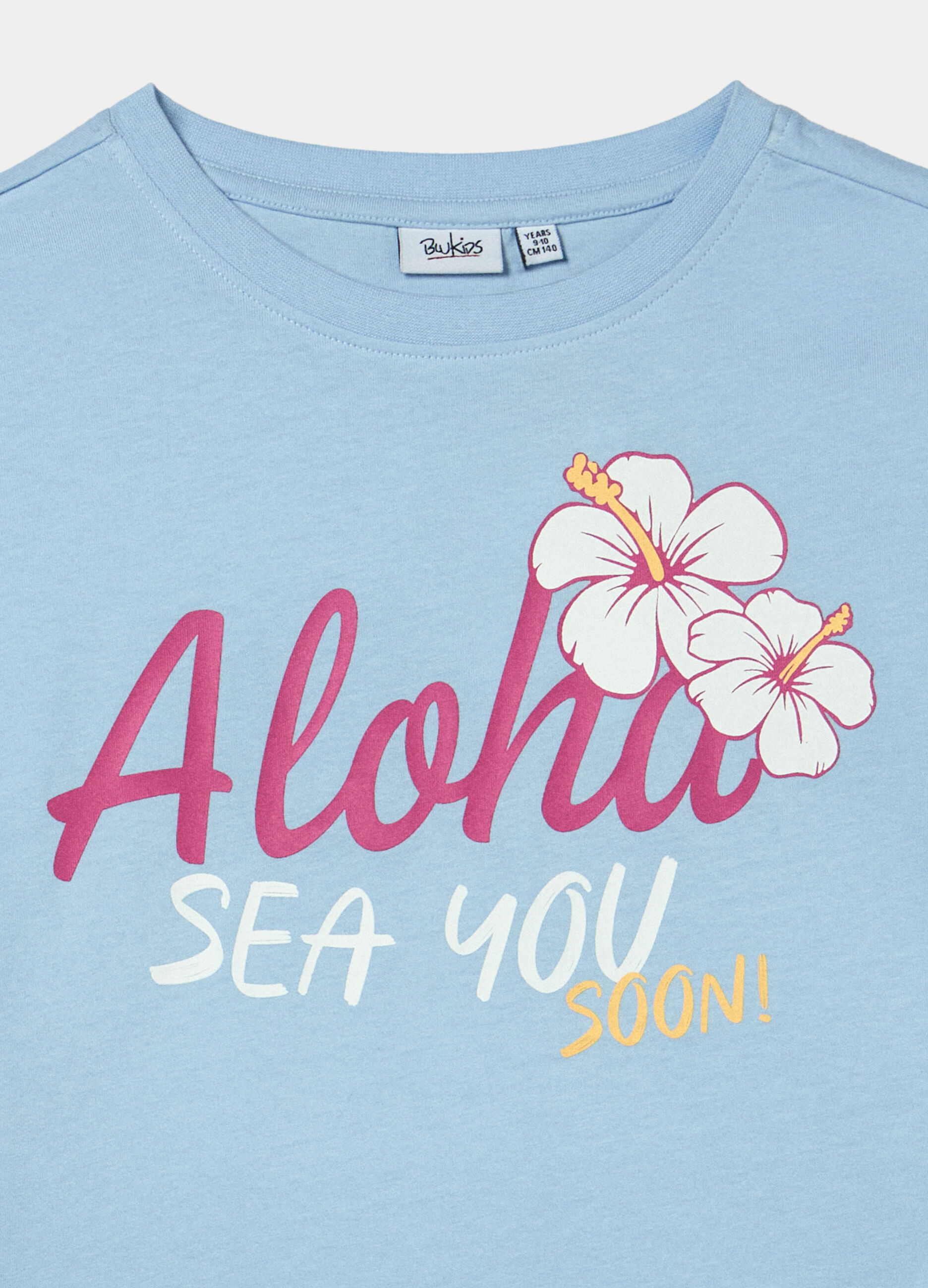 T-shirt kimono in jersey di puro cotone ragazza_2