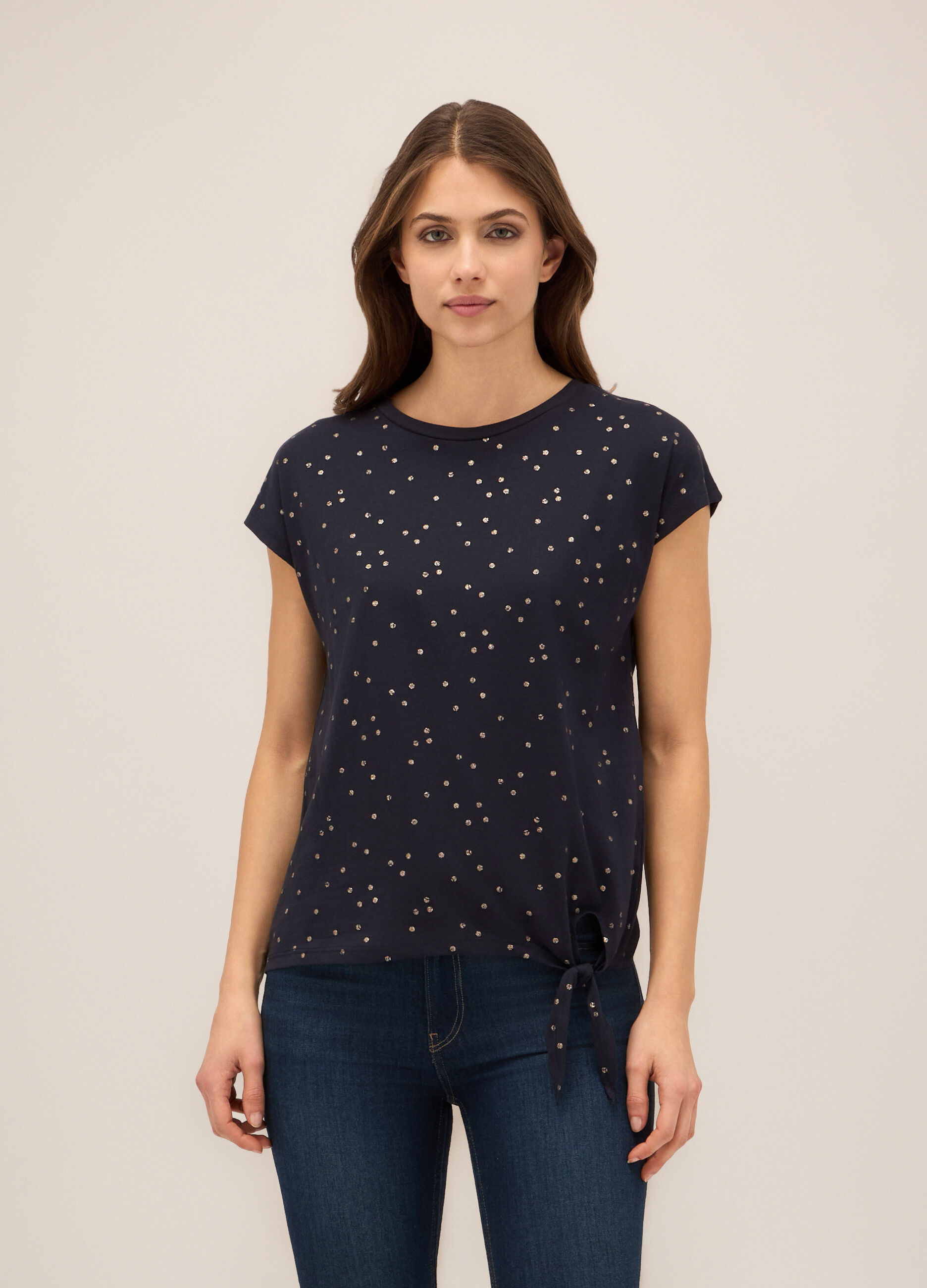 T-shirt in puro cotone donna_0