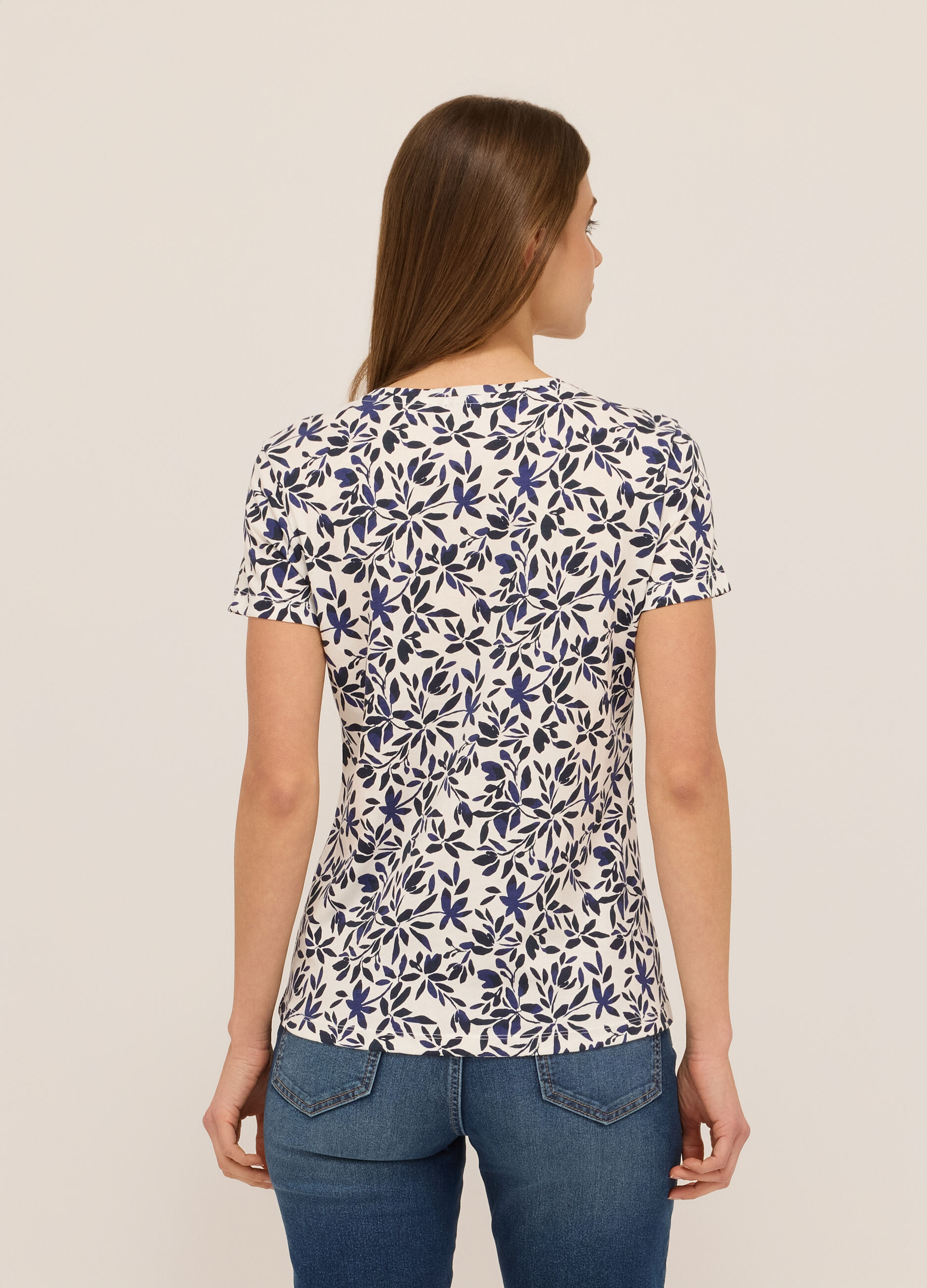 T-shirt in jersey di puro cotone donna_1