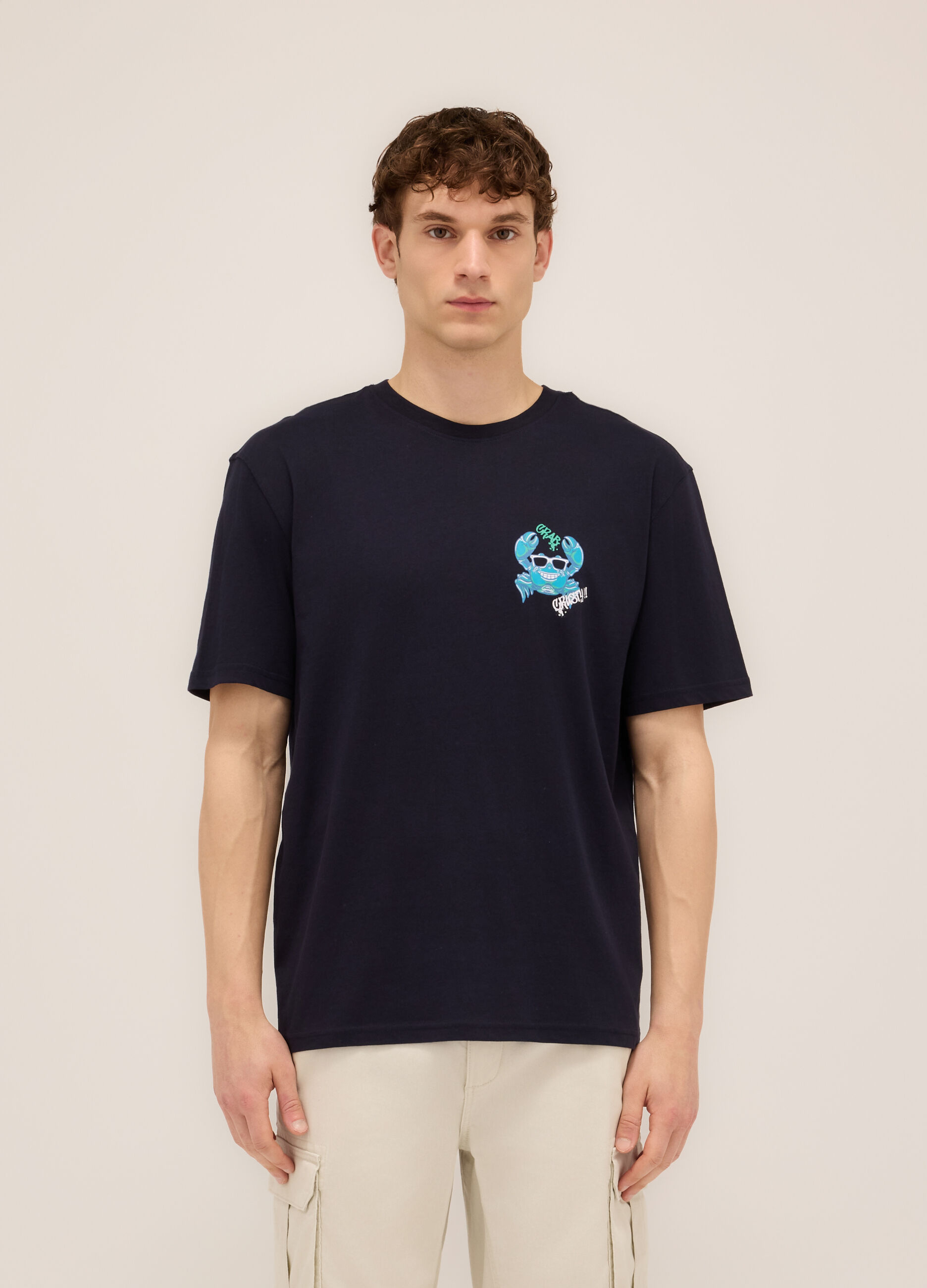 T-shirt girocollo stampa graffiti_0