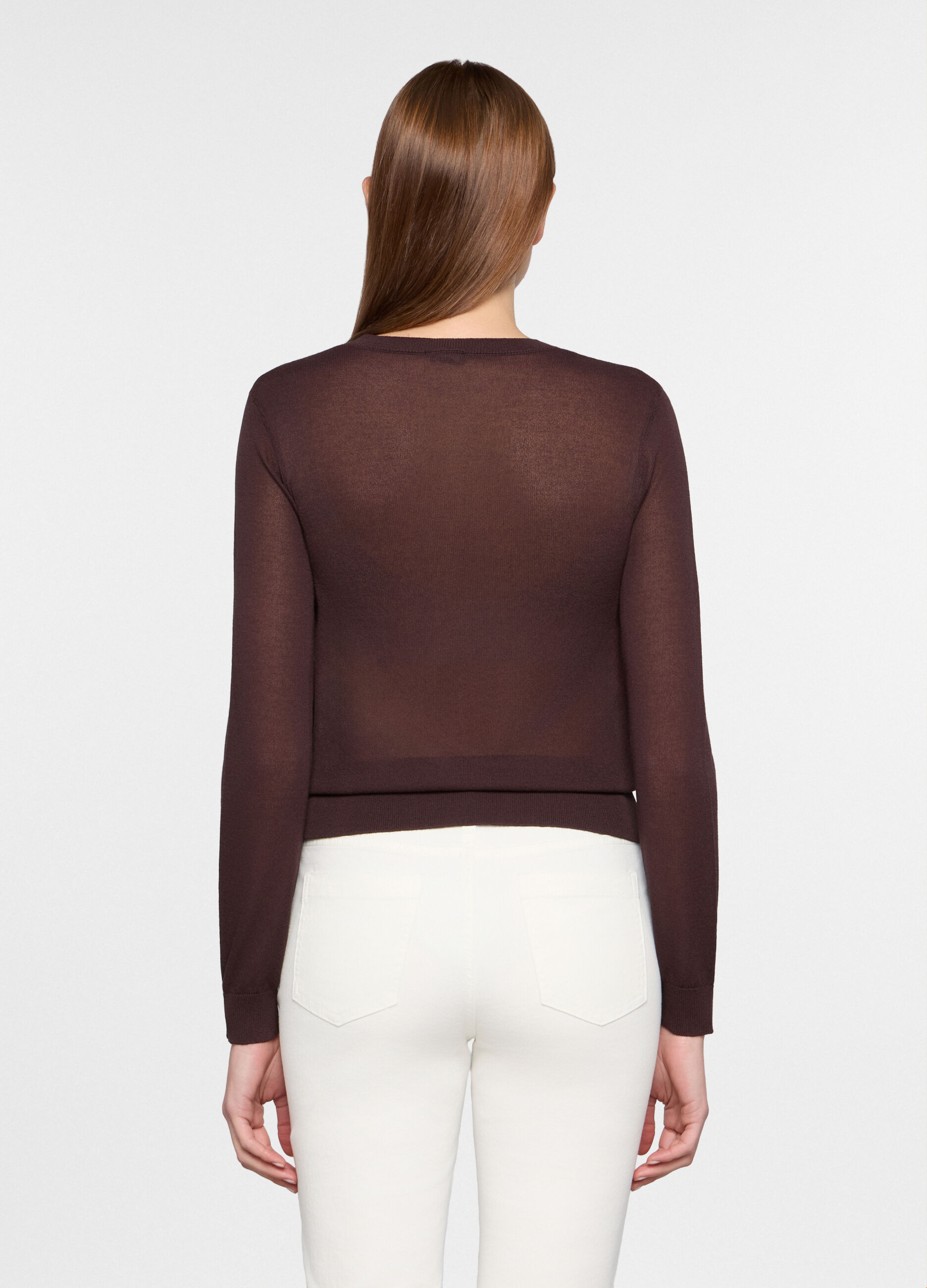 Maglia girocollo rasata donna_1