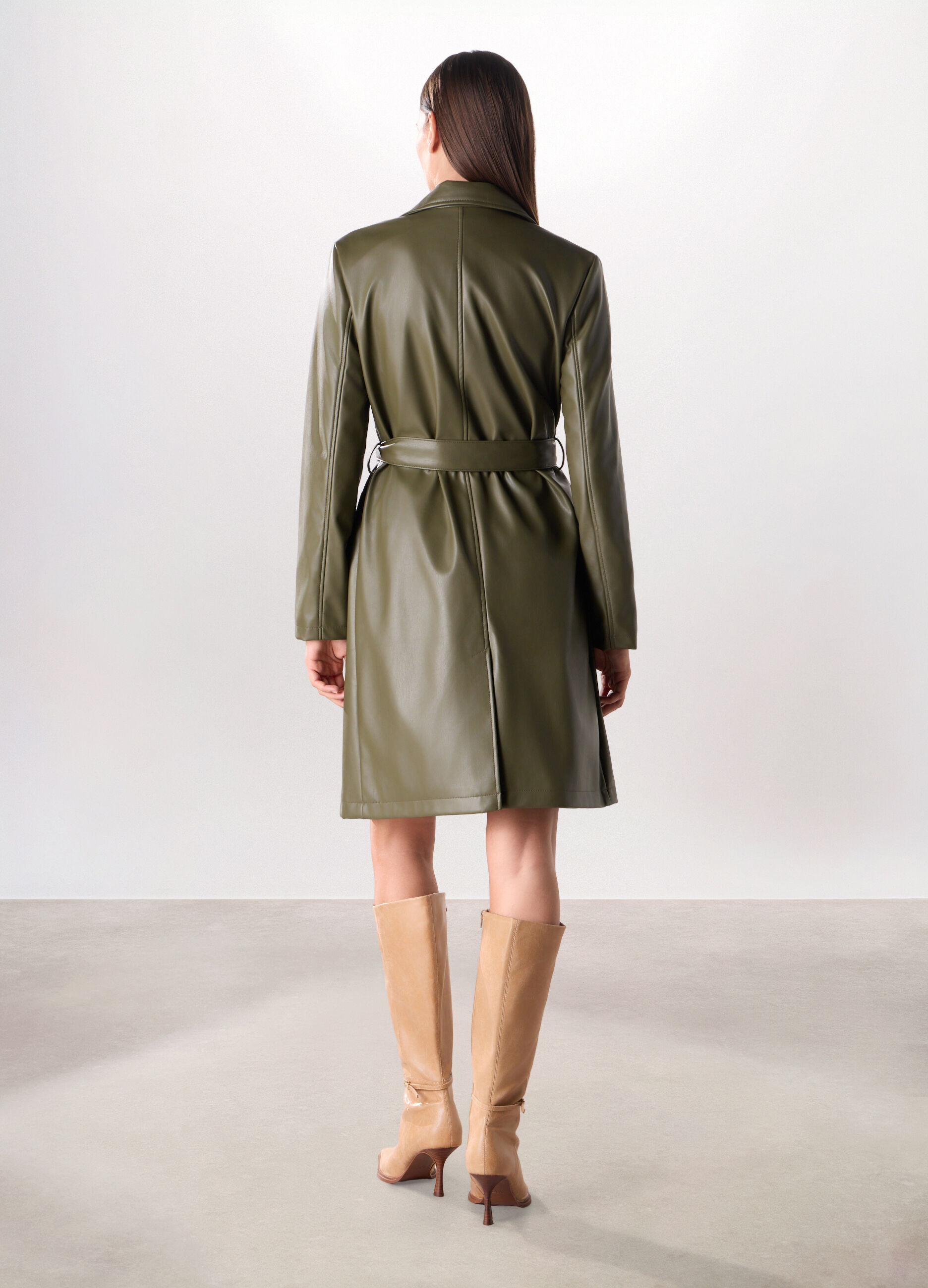 Cappotto in eco pelle donna_1