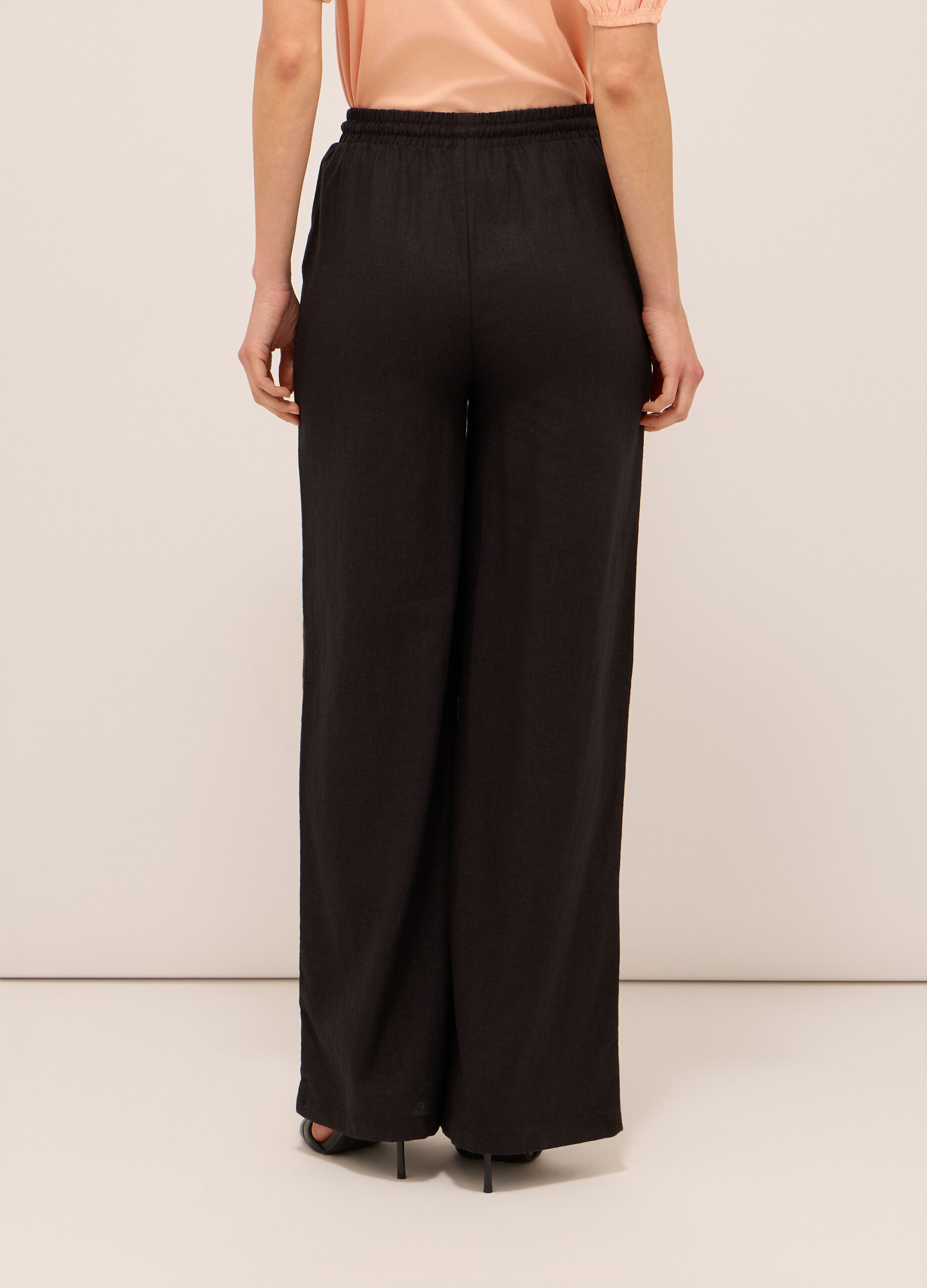 Pantaloni misto lino donna_1