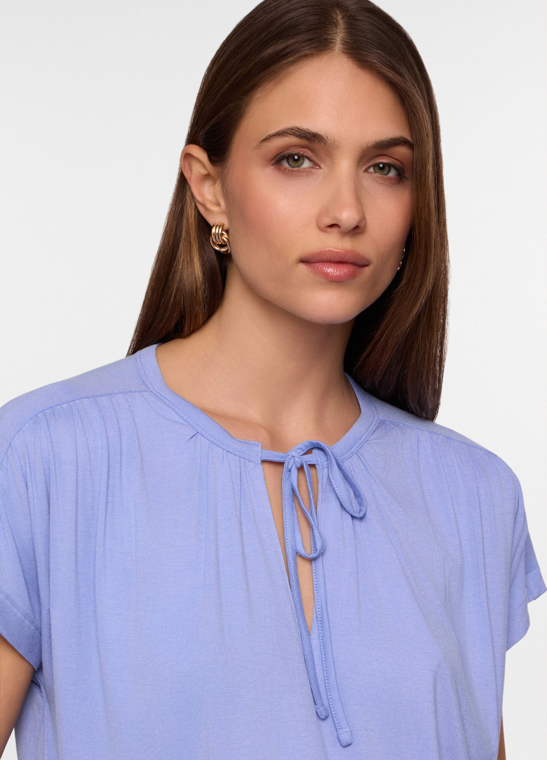 T-shirt girocollo stretch donna_2